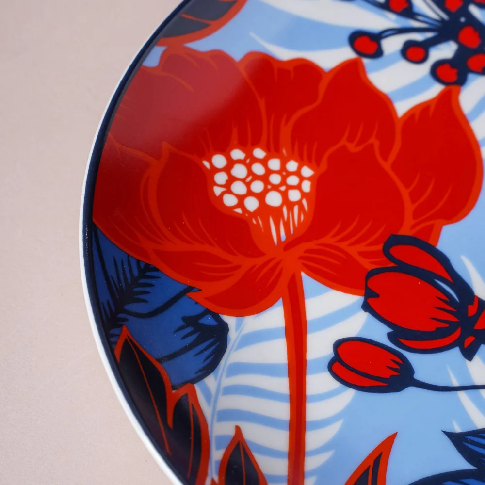 Poppy Multicolour Printed Ceramic Dinner Plate 10 Inch - Image 6