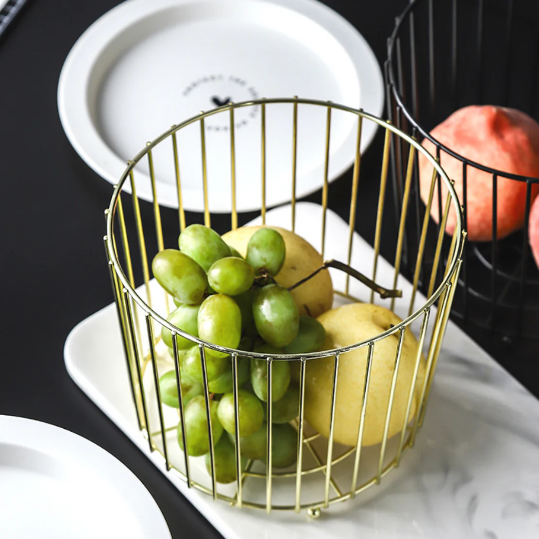 Porcelain Saucer Fruit Basket - Image 6
