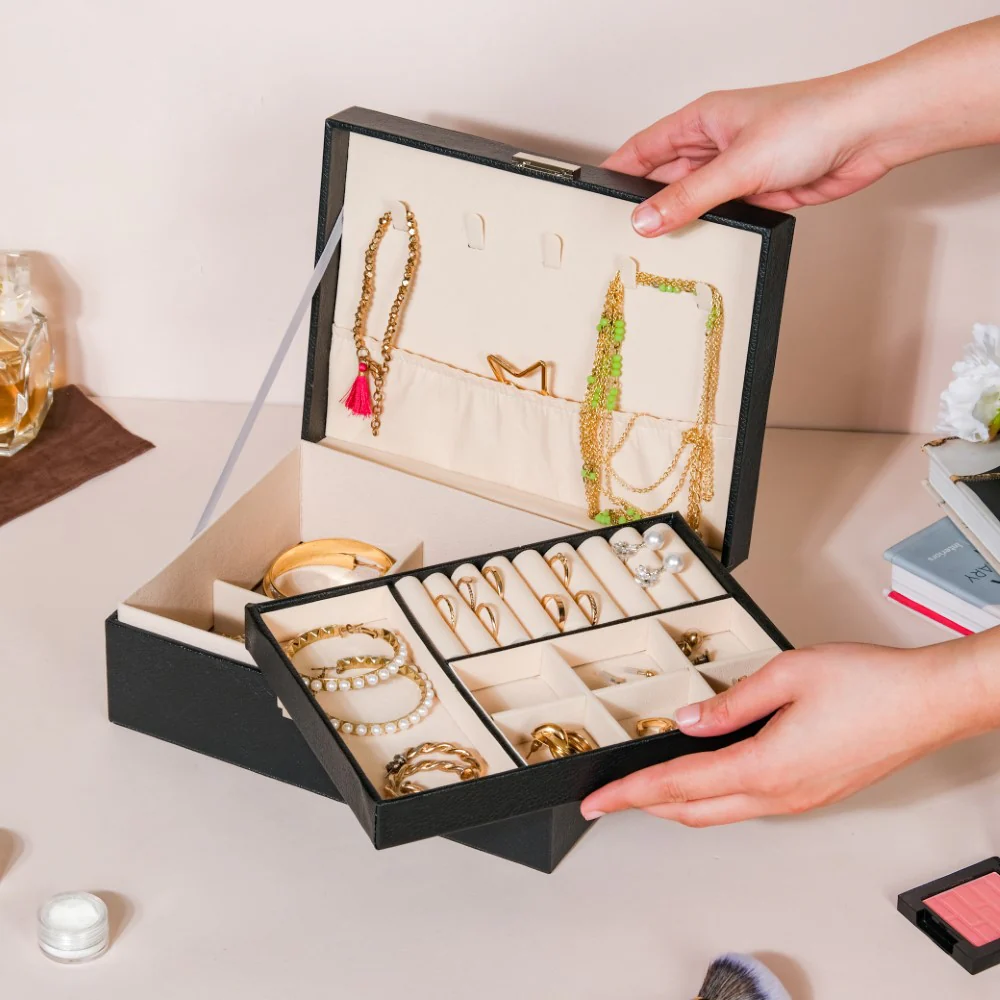 Portable Jewellery Organiser Black - Image 2