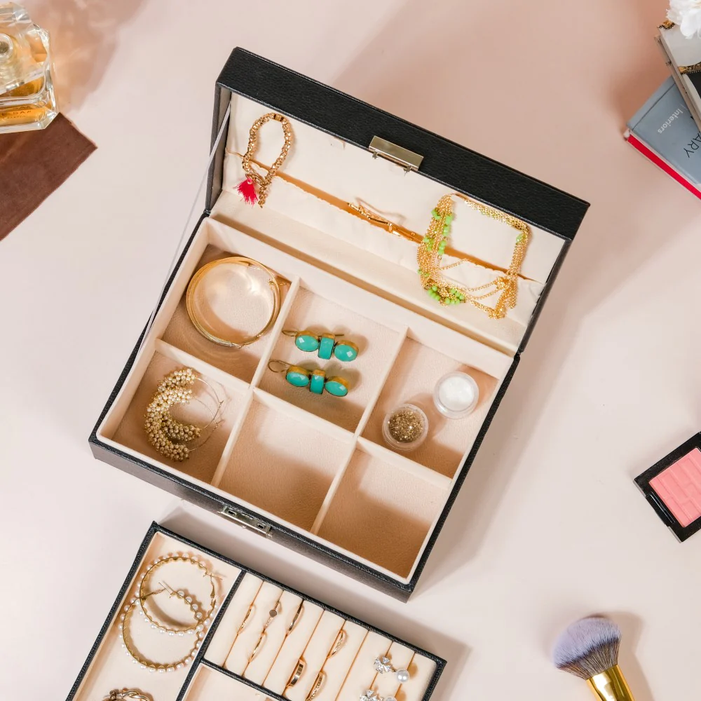 Portable Jewellery Organiser Black - Image 5