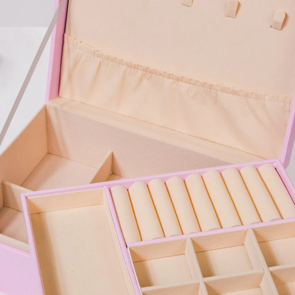 Portable Jewellery Organiser Blush Pink - Image 15
