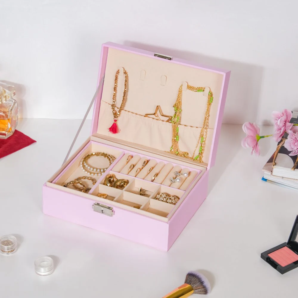 Portable Jewellery Organiser Blush Pink - Image 4