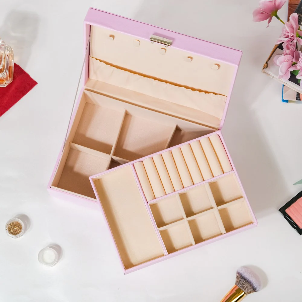 Portable Jewellery Organiser Blush Pink - Image 6