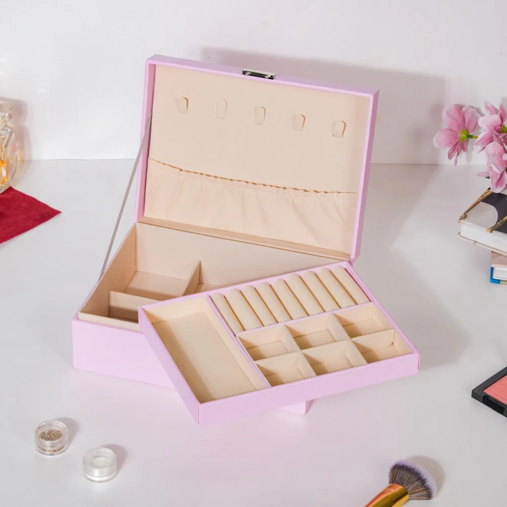 Portable Jewellery Organiser Blush Pink - Image 8