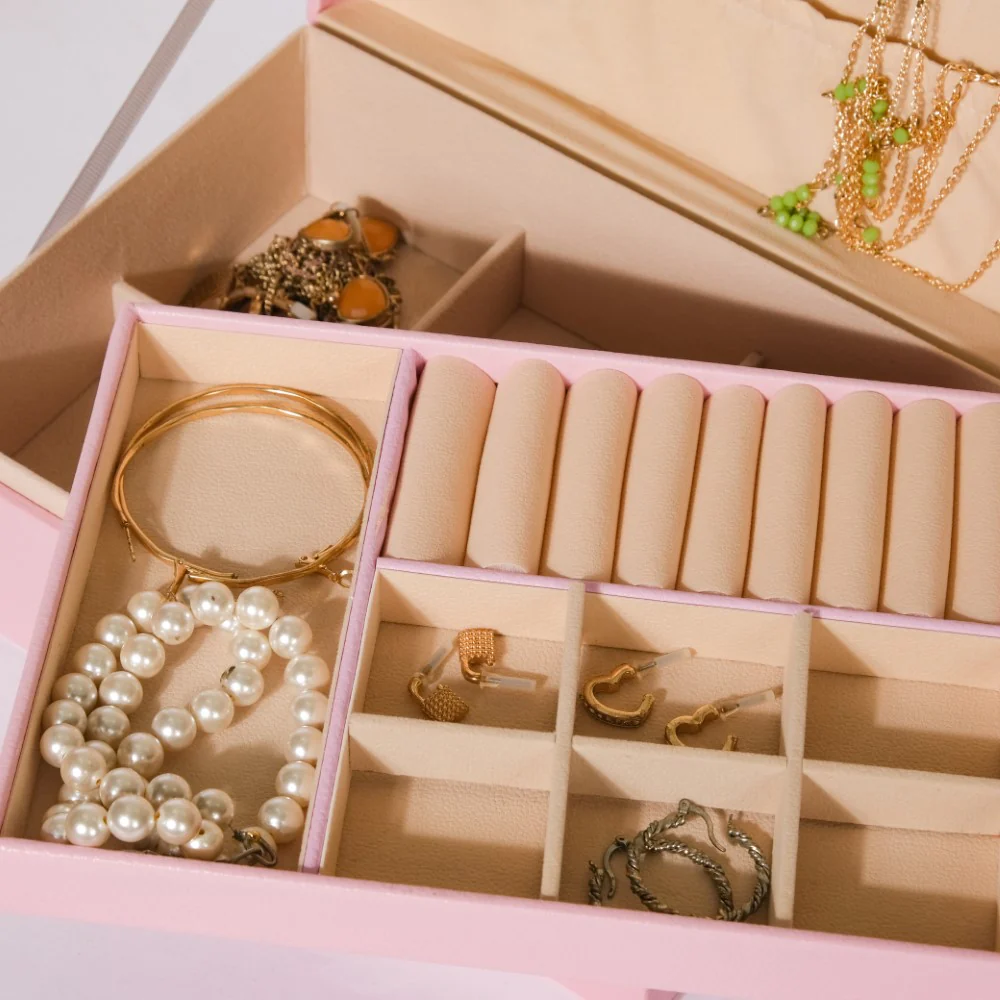 Portable Jewellery Organiser Pink - Image 9
