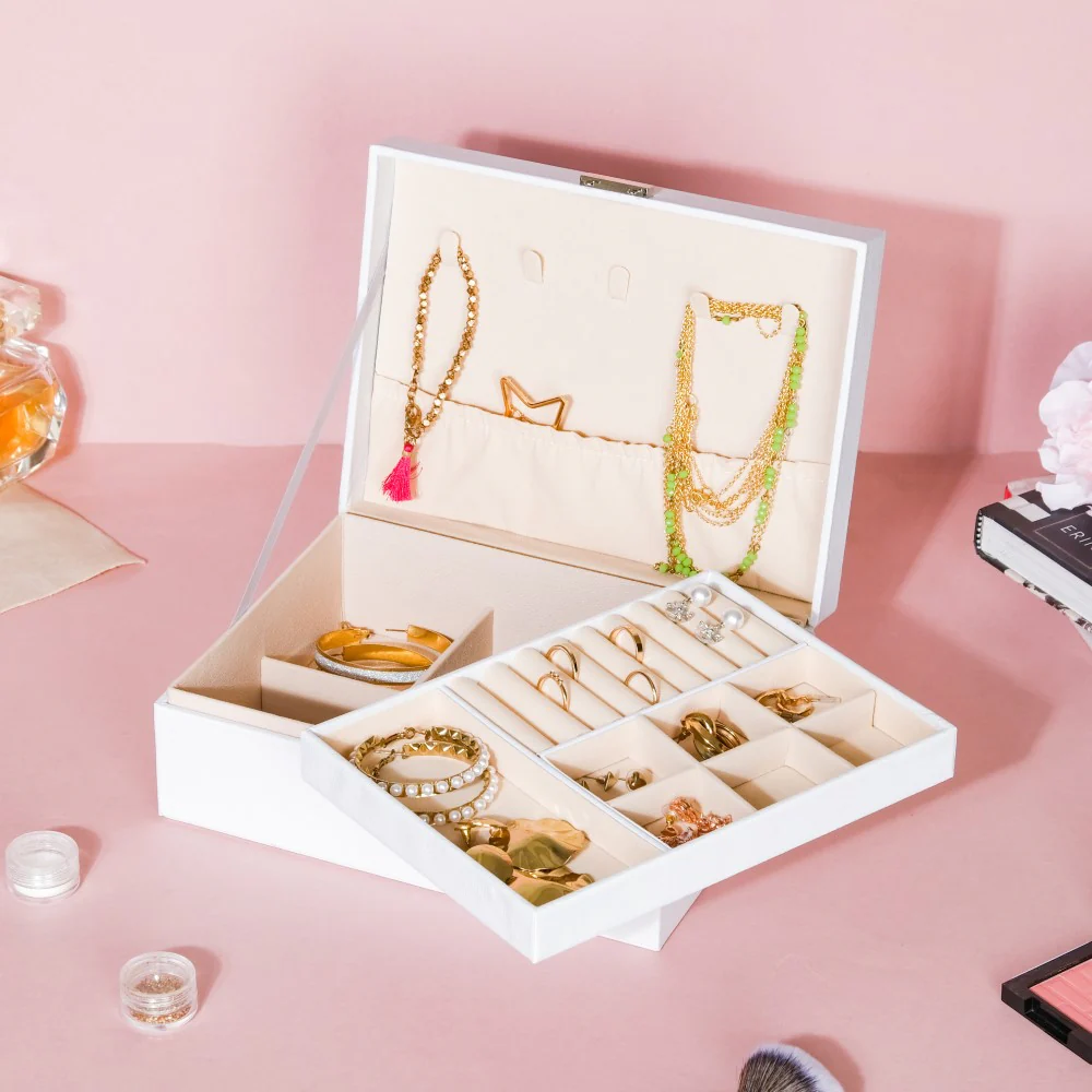 Portable Jewellery Organiser White