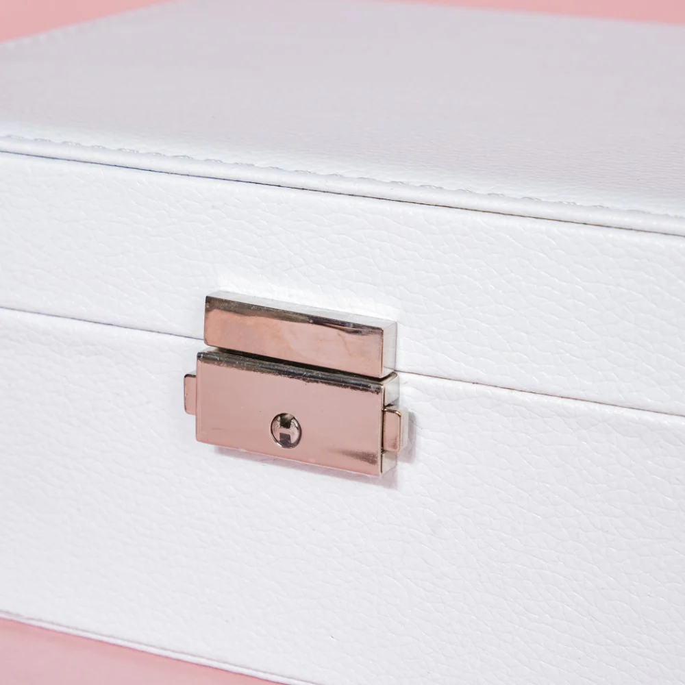 Portable Jewellery Organiser White - Image 14