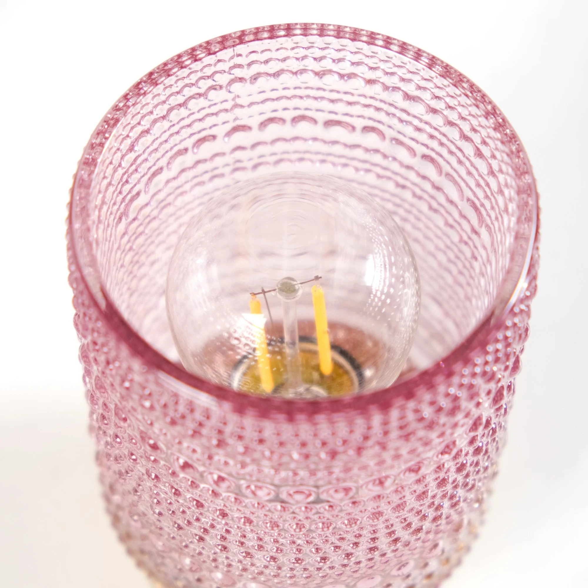 Portable Purple Bubble Glass Bedside Lamp - Image 6