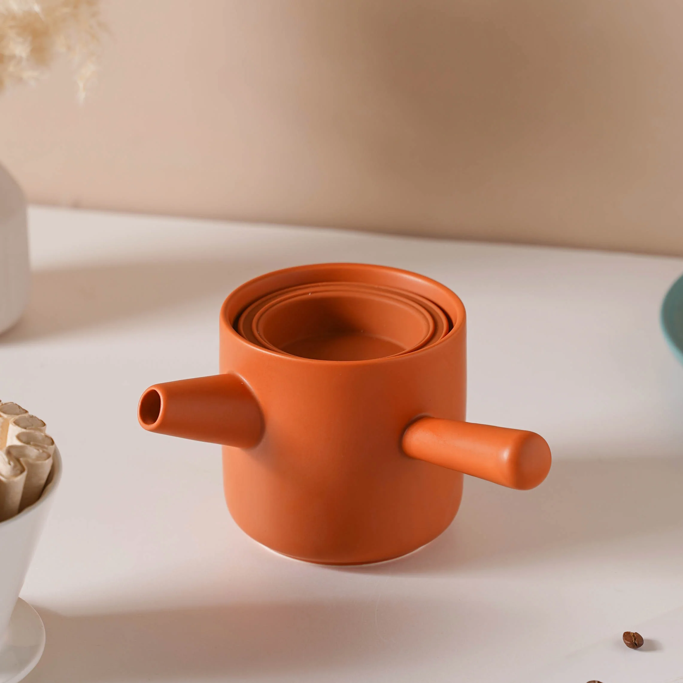 Pour Over Coffee Pot Set Orange 400 ml - Image 8
