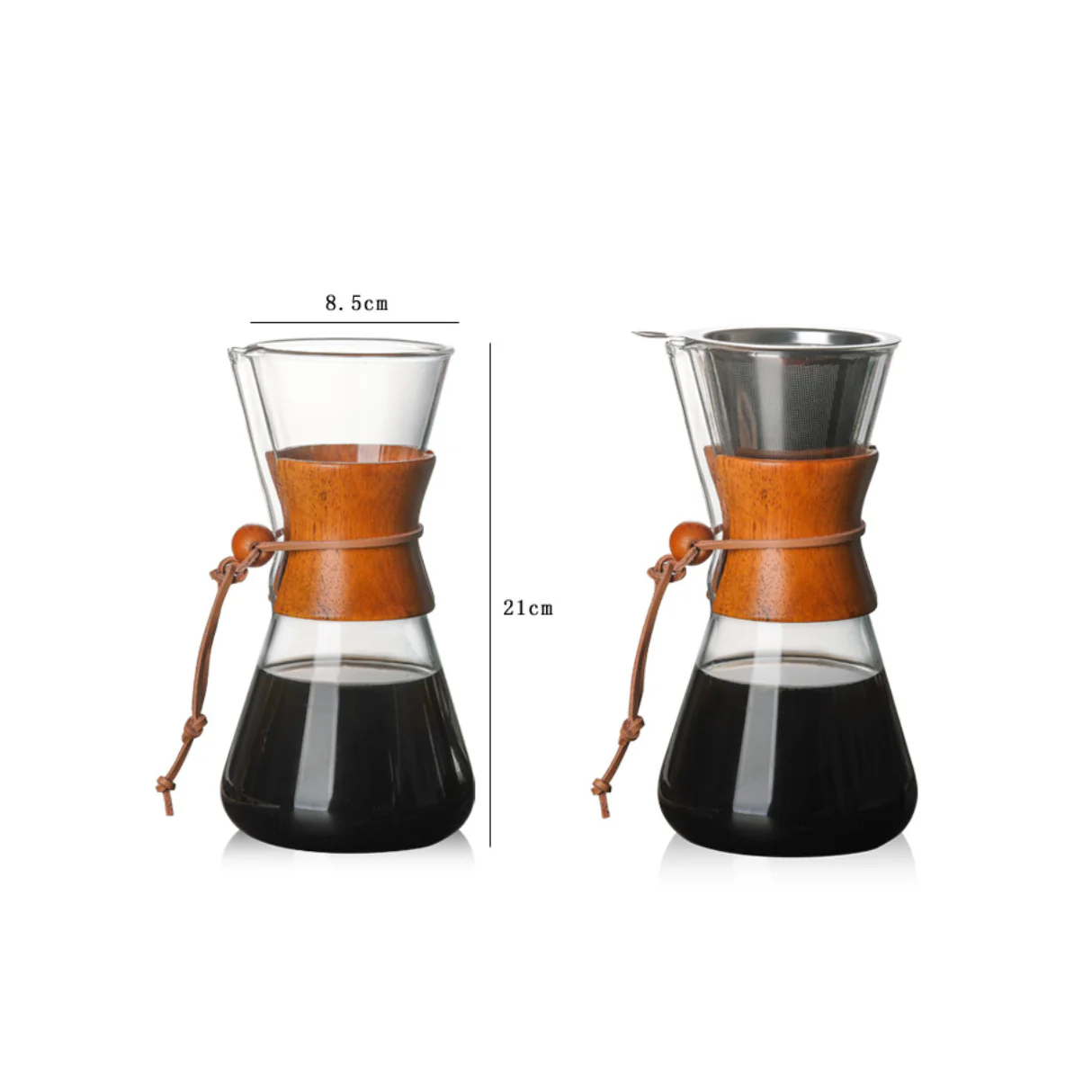 Pour Over Drip Coffee Maker With Wooden Collar - Image 21