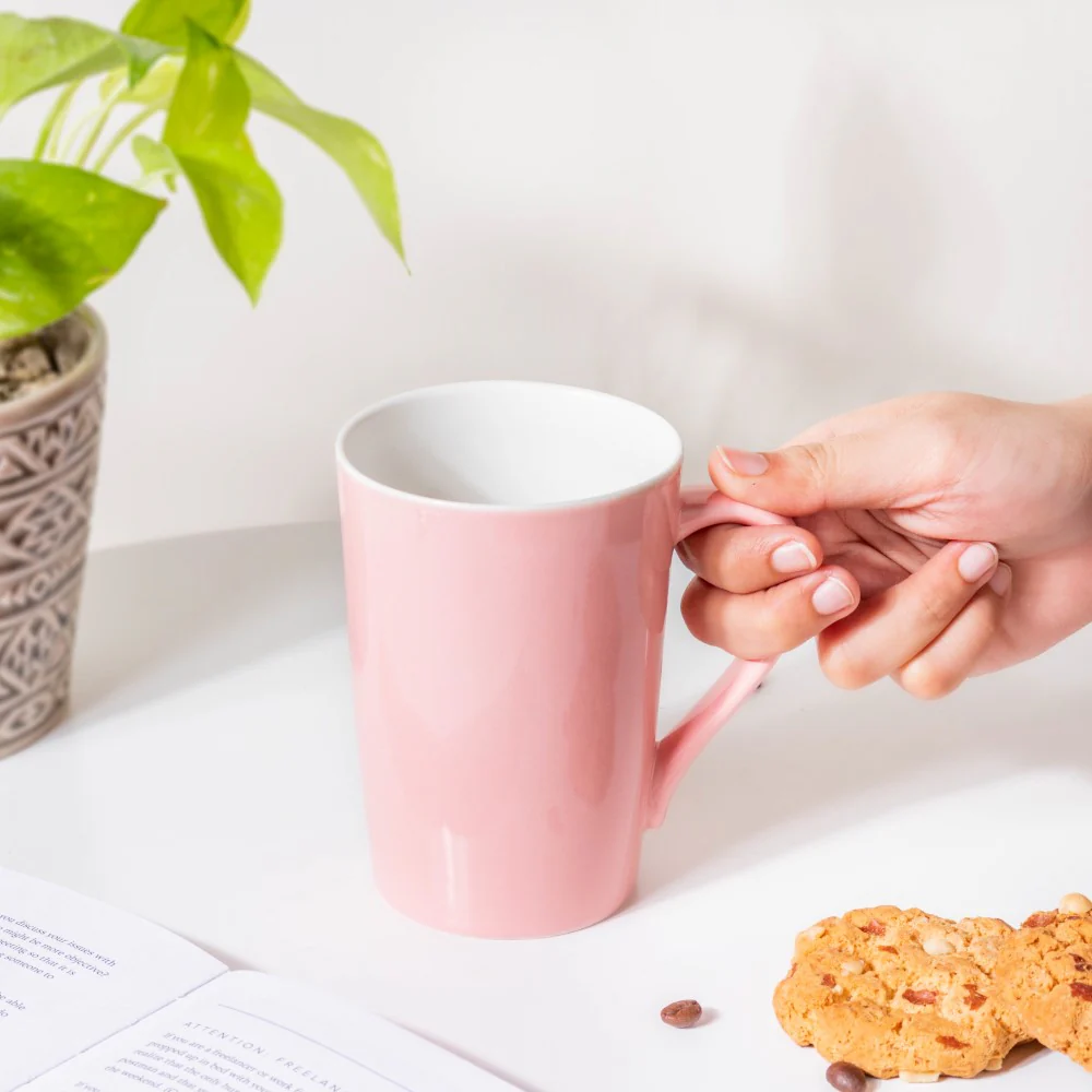 Powder Pink Ceramic Mug 350 ml - Image 3