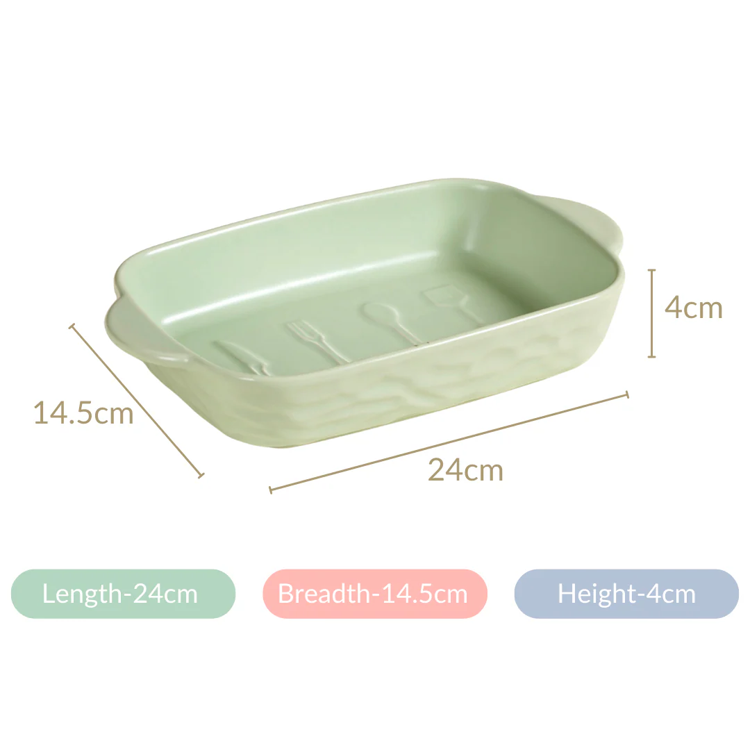 Premium Ceramic Baking Dish Green 650 ml - Image 8