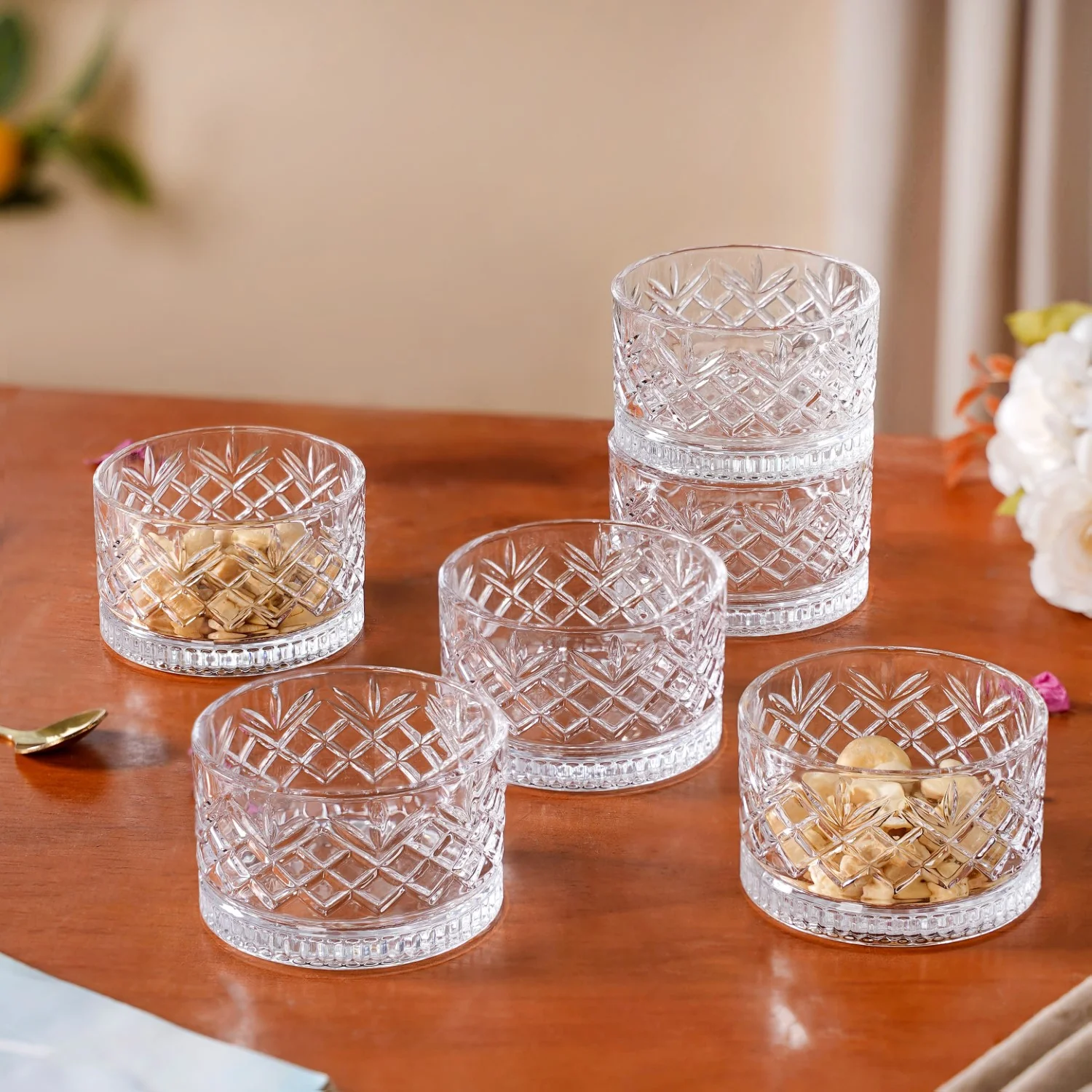 Premium Glass Snack Bowls Set of 6 220ml - Image 2