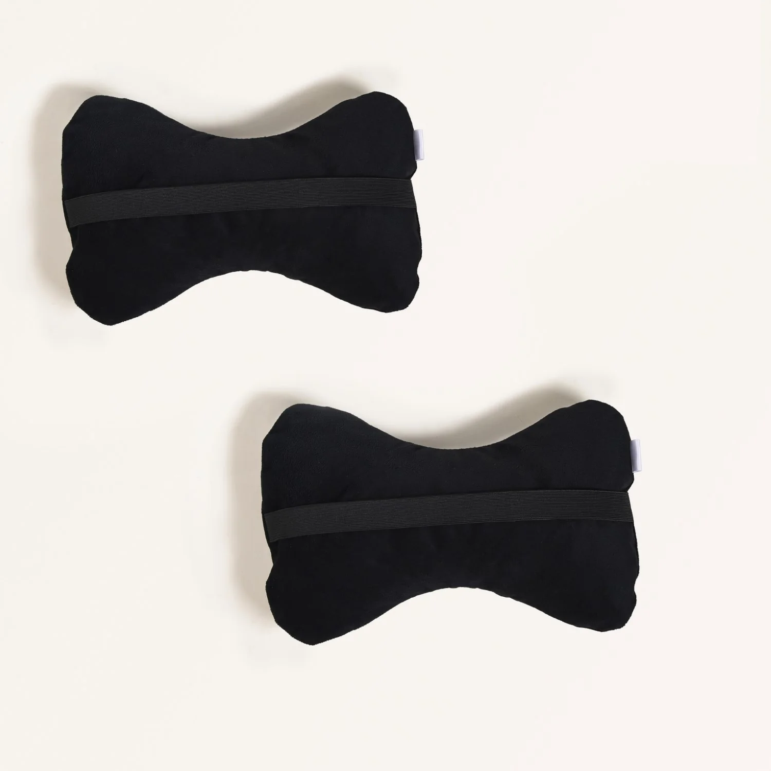 Premium Quilted Car Neck Rest Pillow Set Of 2 Black - Image 7