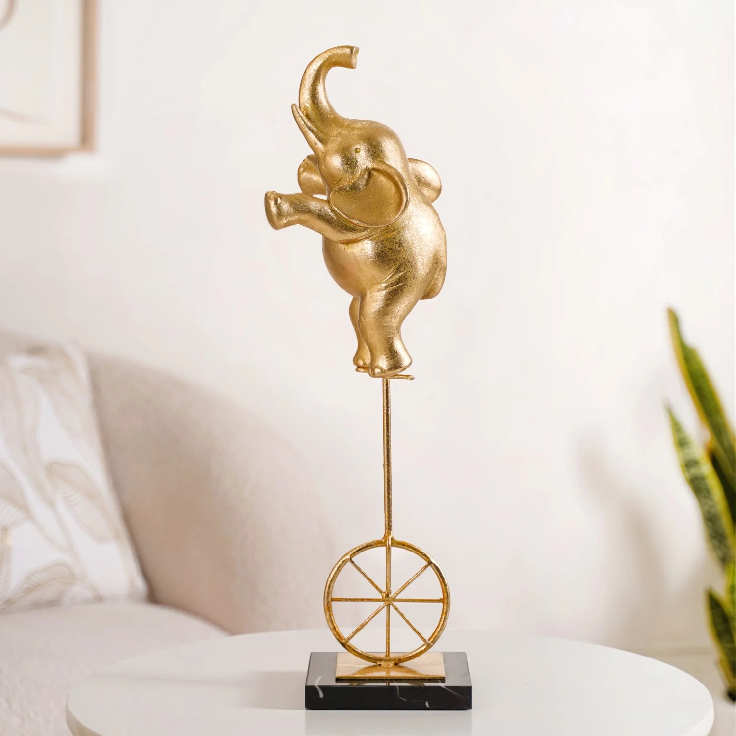 Premium Tabletop Unicycle Elephant Figurine - Image 8