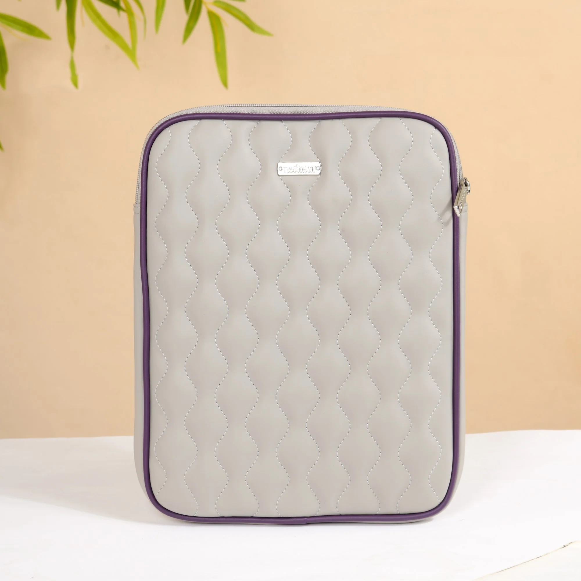Premium Vegan Leather iPad Cover Grey - Image 2