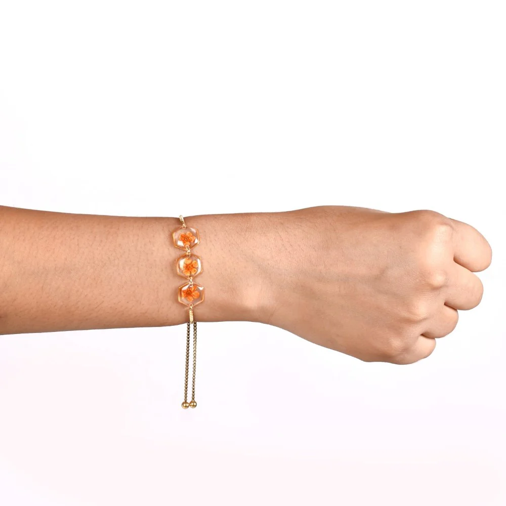 Pressed Flower Bracelet With Tassels - Image 3