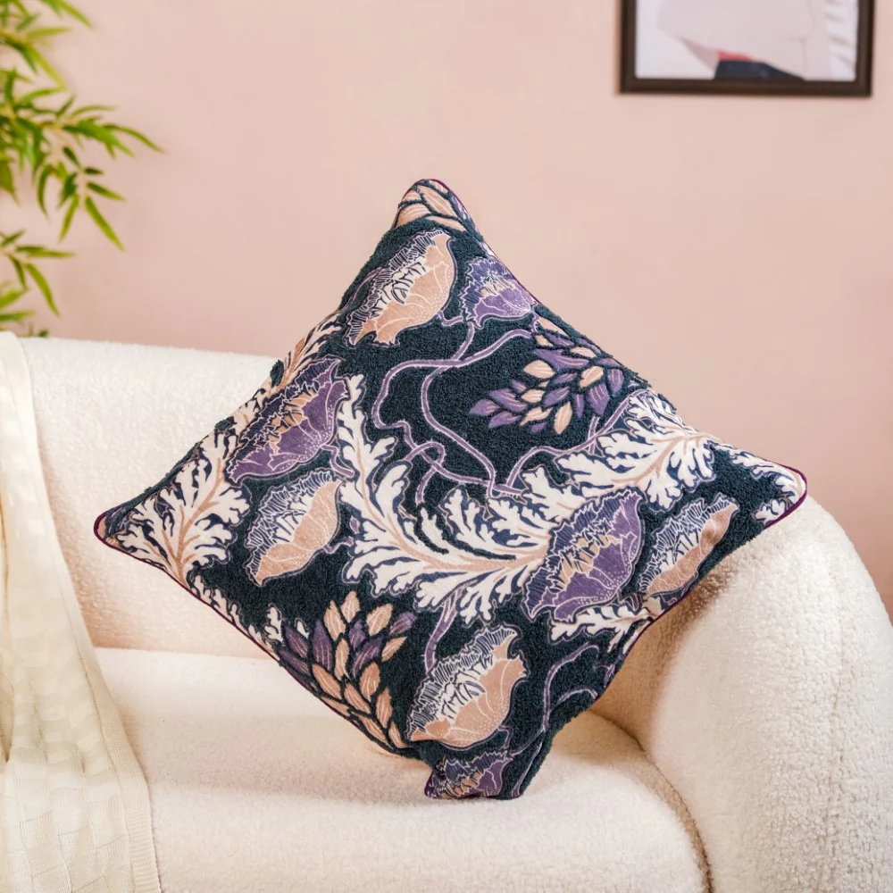 Print And Tuft Cushion Cover Multicolour 15x15 Inch - Image 9