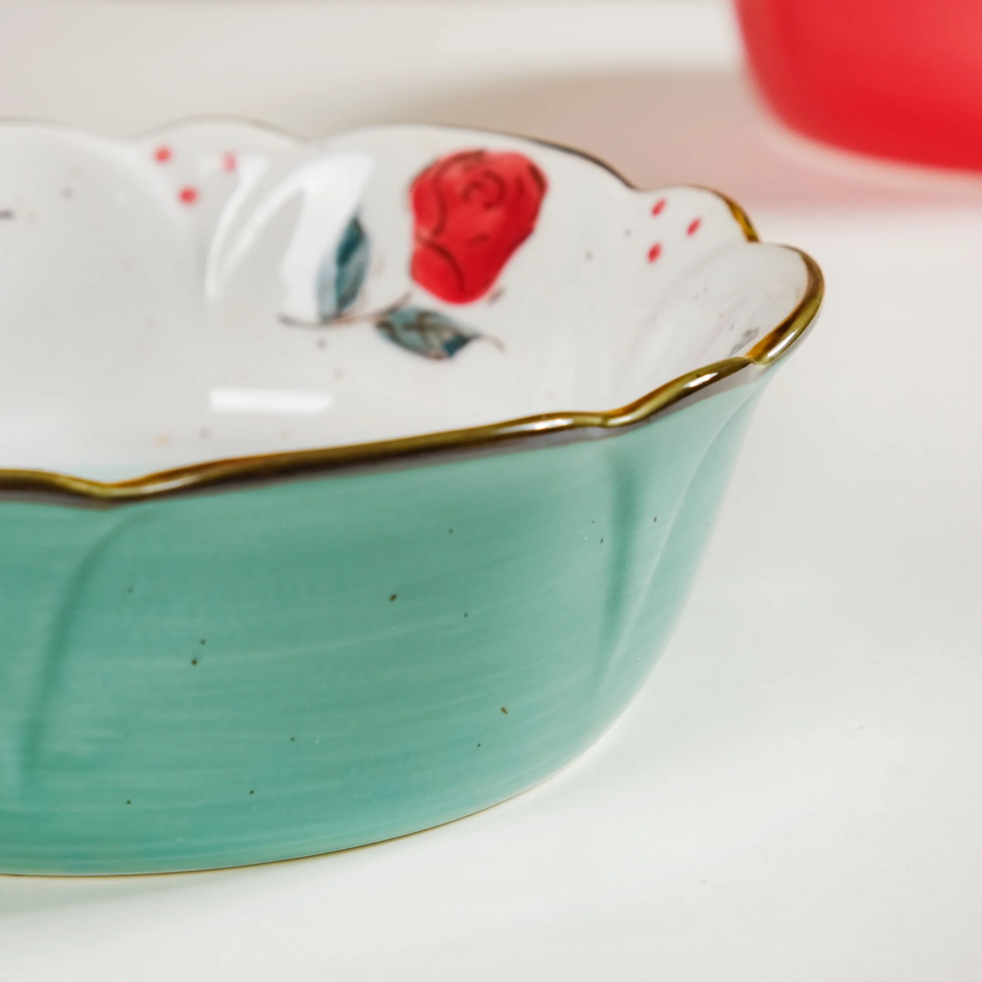 Printed Ceramic Serving Bowl 300 ml - Image 7