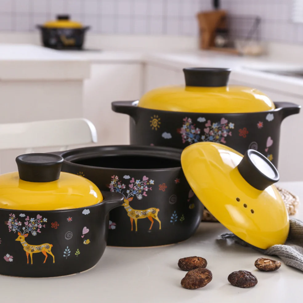 Printed Yellow Cooking Pot Large - Image 7