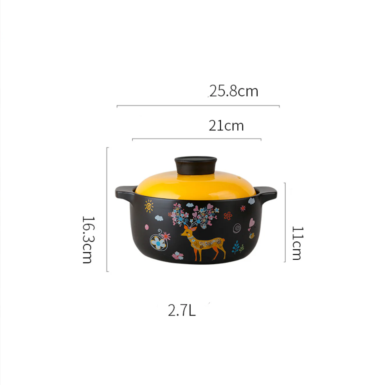 Printed Yellow Cooking Pot Large - Image 9