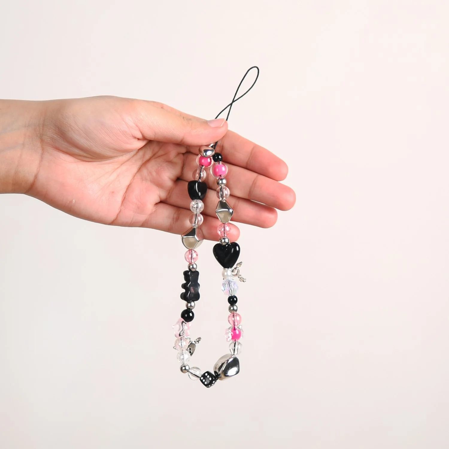 Punk Rock Phone Lanyard With Lock And Key Charms - Image 2