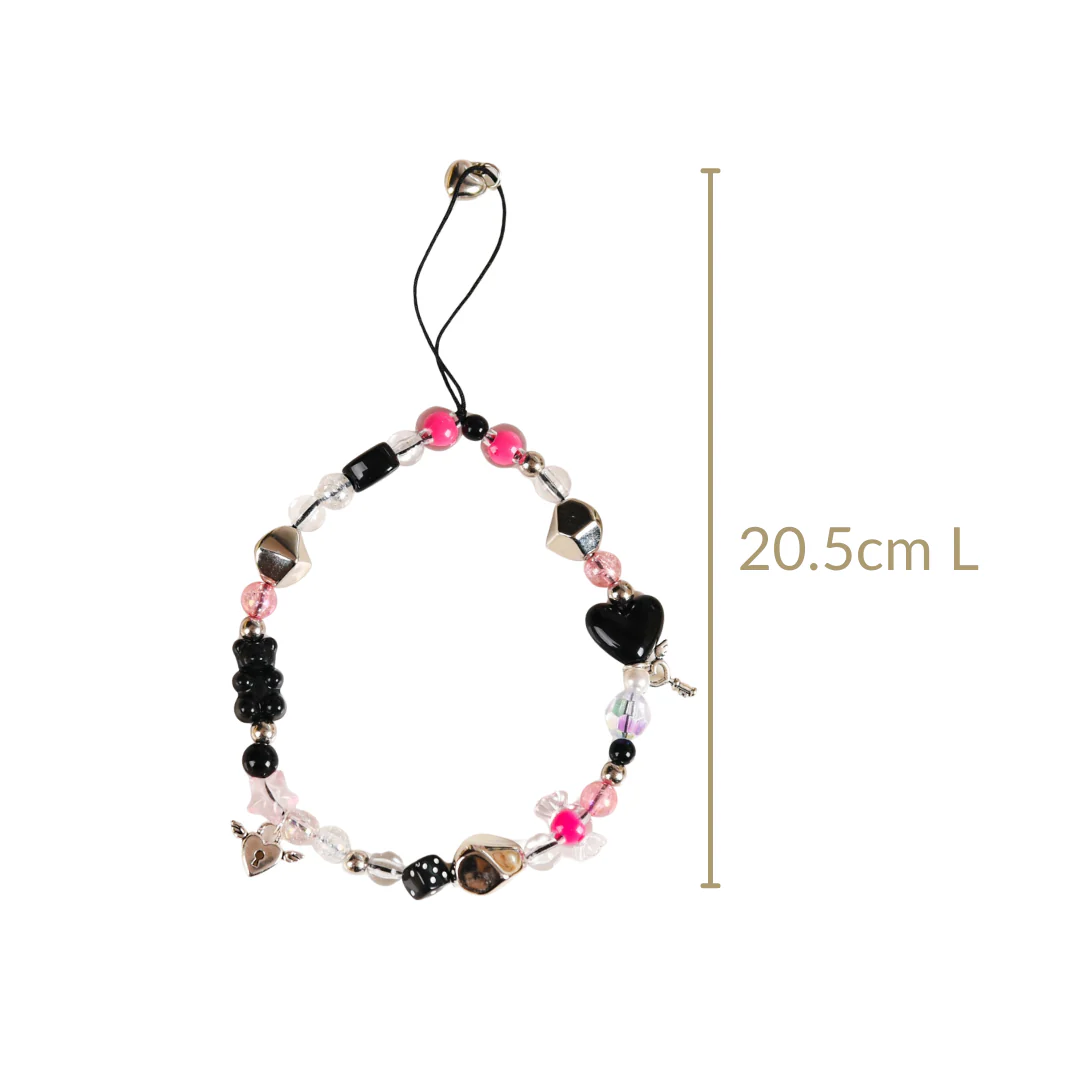 Punk Rock Phone Lanyard With Lock And Key Charms - Image 4