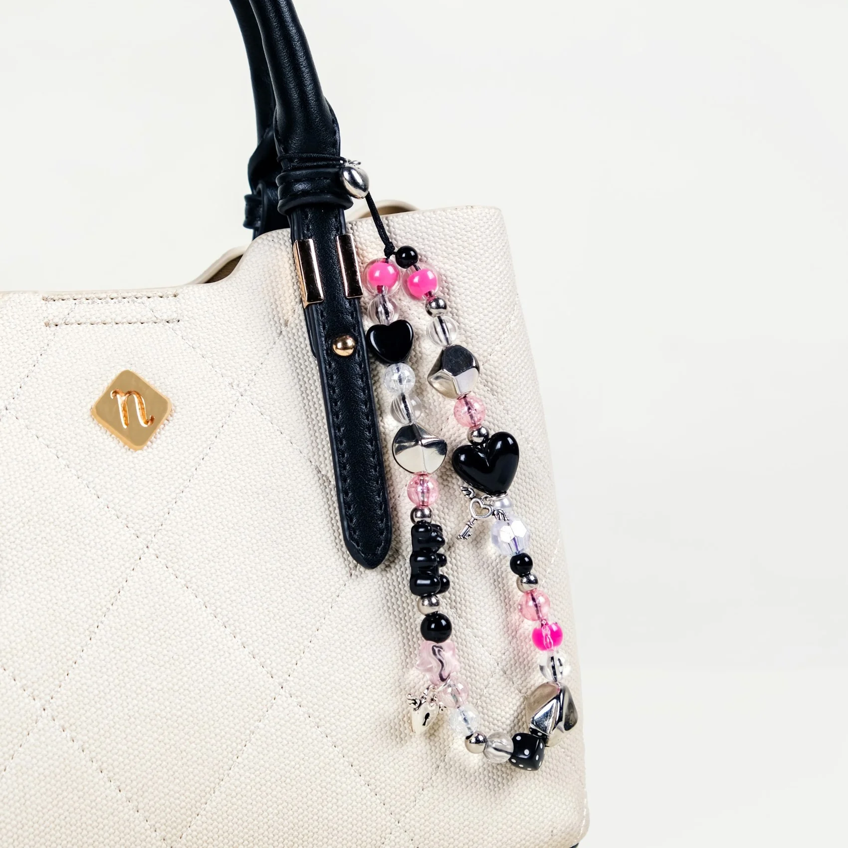 Punk Rock Phone Lanyard With Lock And Key Charms - Image 7