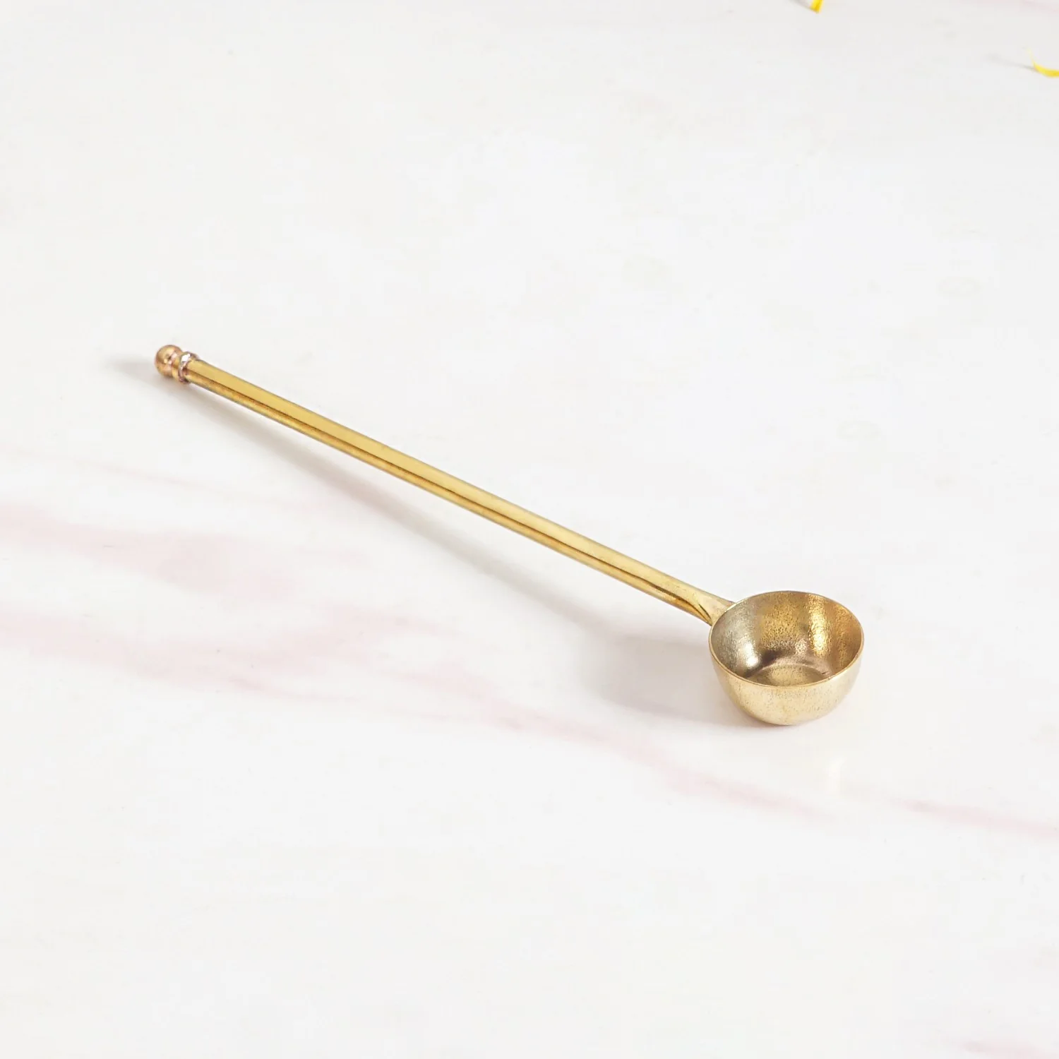 Pure Brass Havan Kund With Handles Spoon And Tongs - Image 8