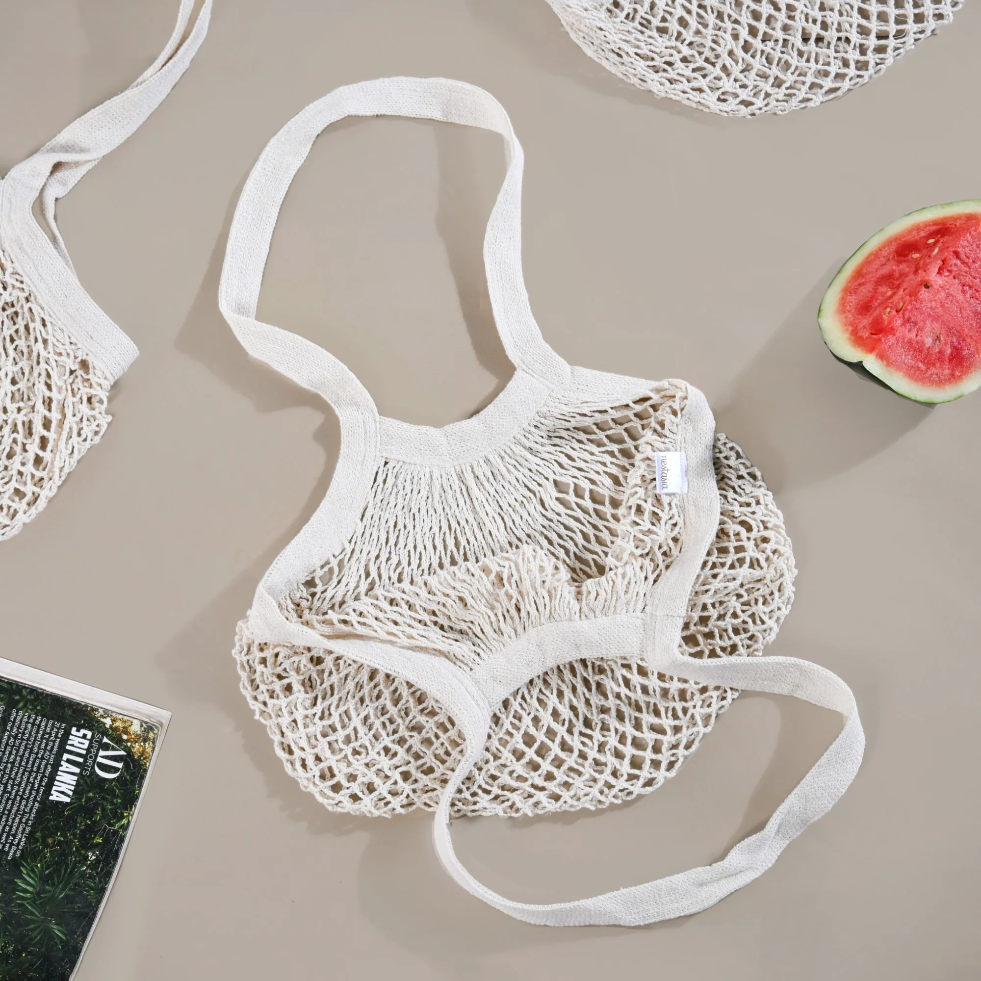 Pure Mesh Eco-Friendly Cotton Bag Set Of 3 - Image 5