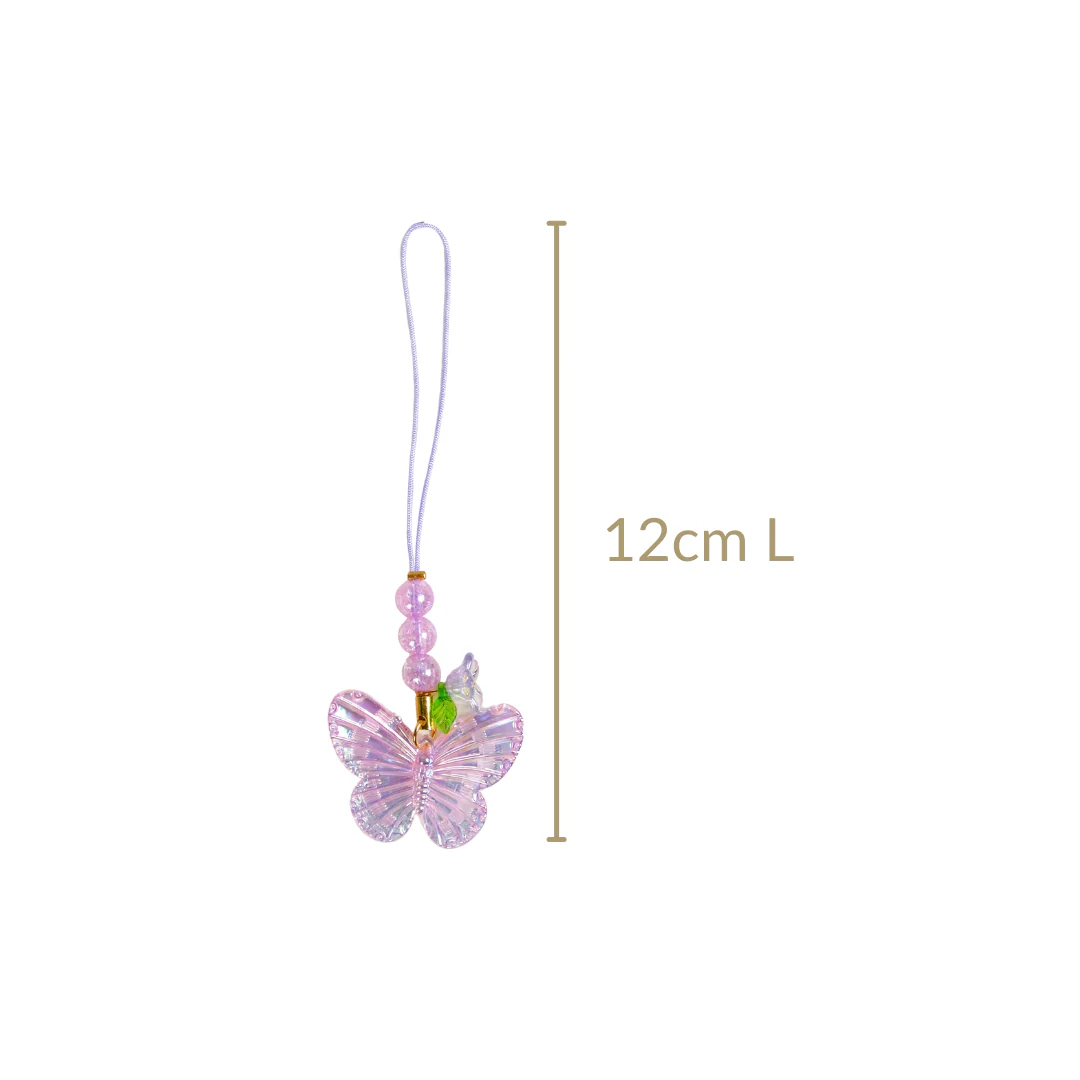 Purple Fairy Dust Butterfly Phone Charm - Image 4