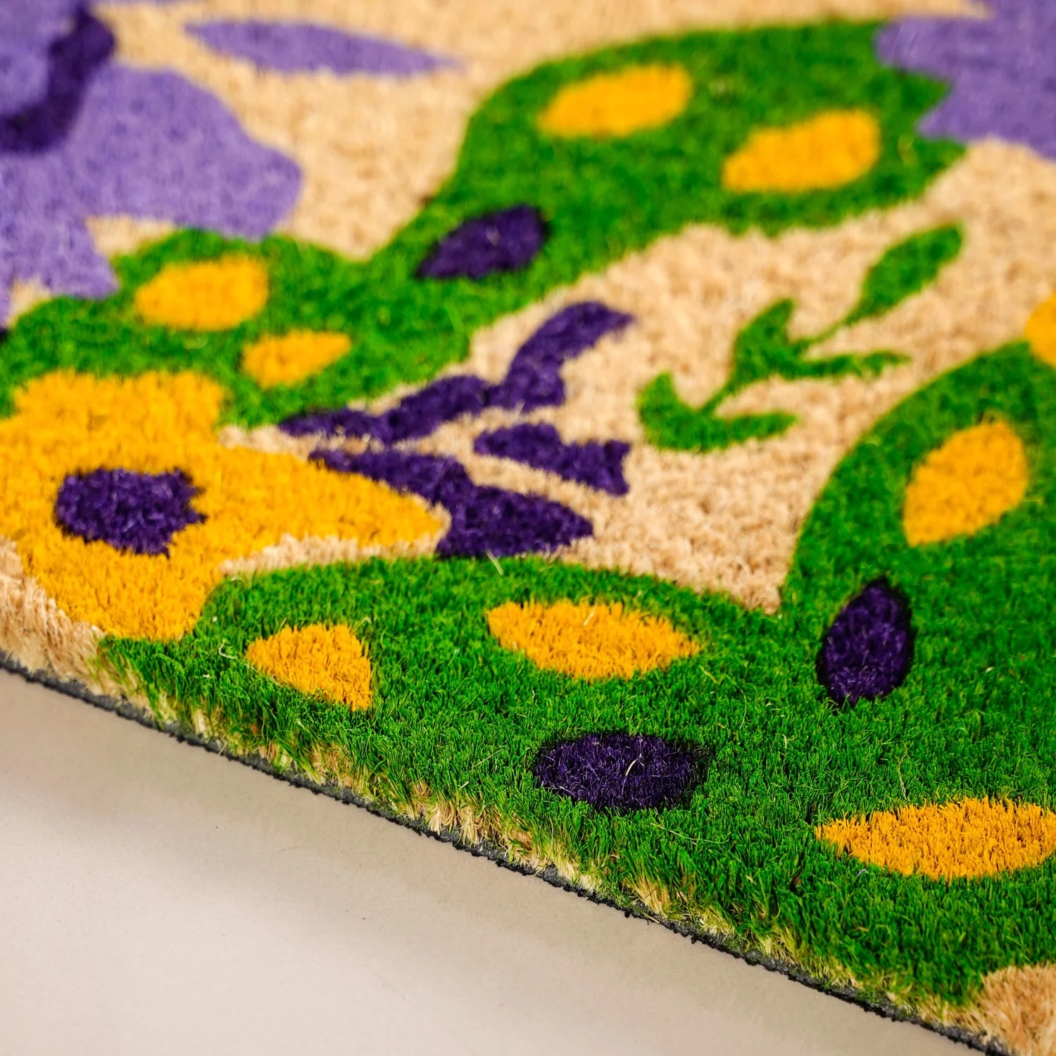 Purple Flower Field Coir Floor Mat 36x24 Inch - Image 6