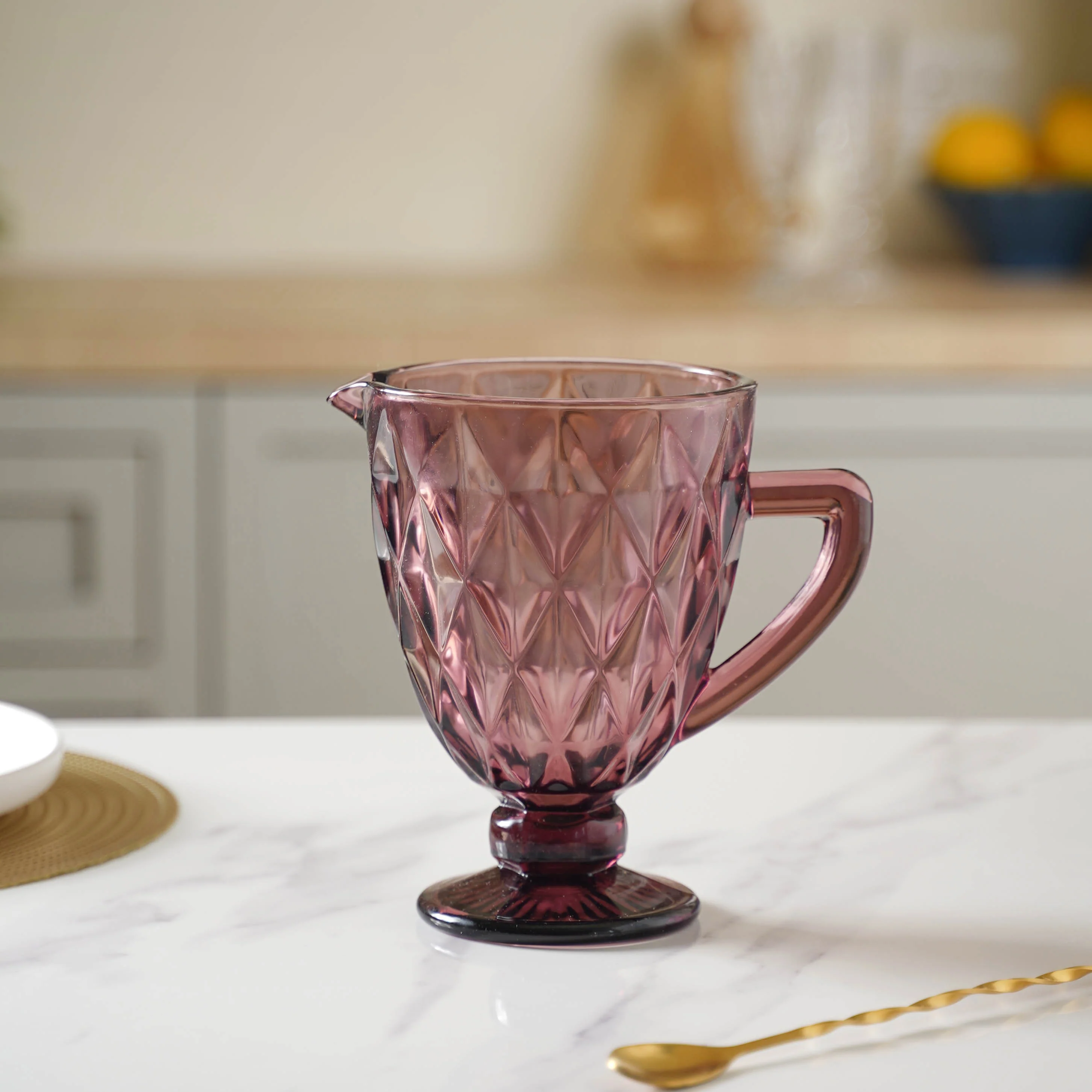 Purple Glass Juice Jug - Image 3