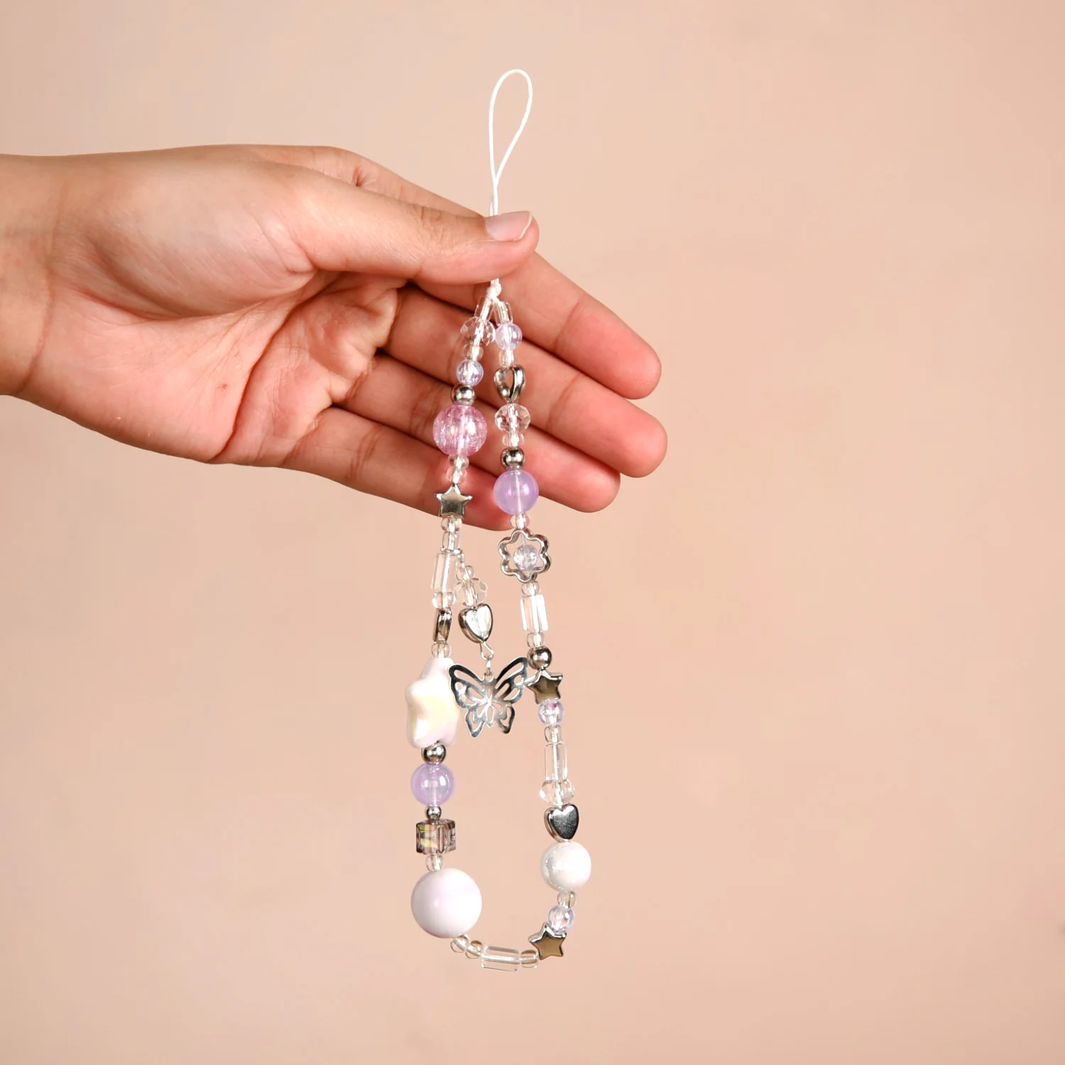 Purple Haze Phone Lanyard With Butterfly Charm - Image 2