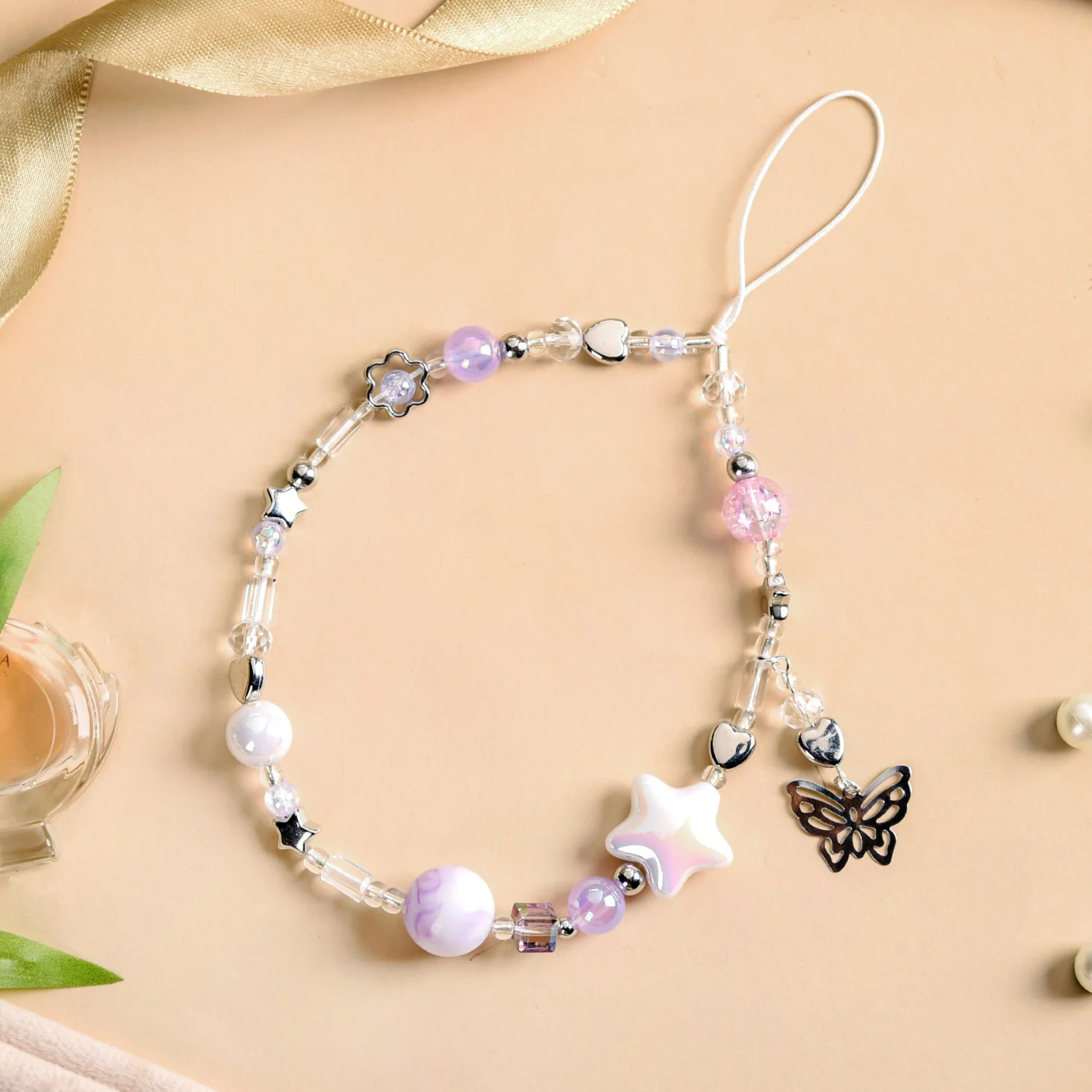Purple Haze Phone Lanyard With Butterfly Charm - Image 8