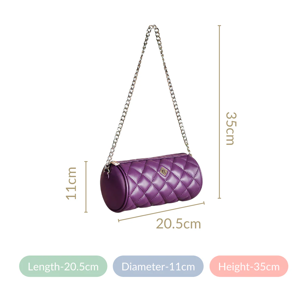 Purple Mini Barrel Bag - Image 7