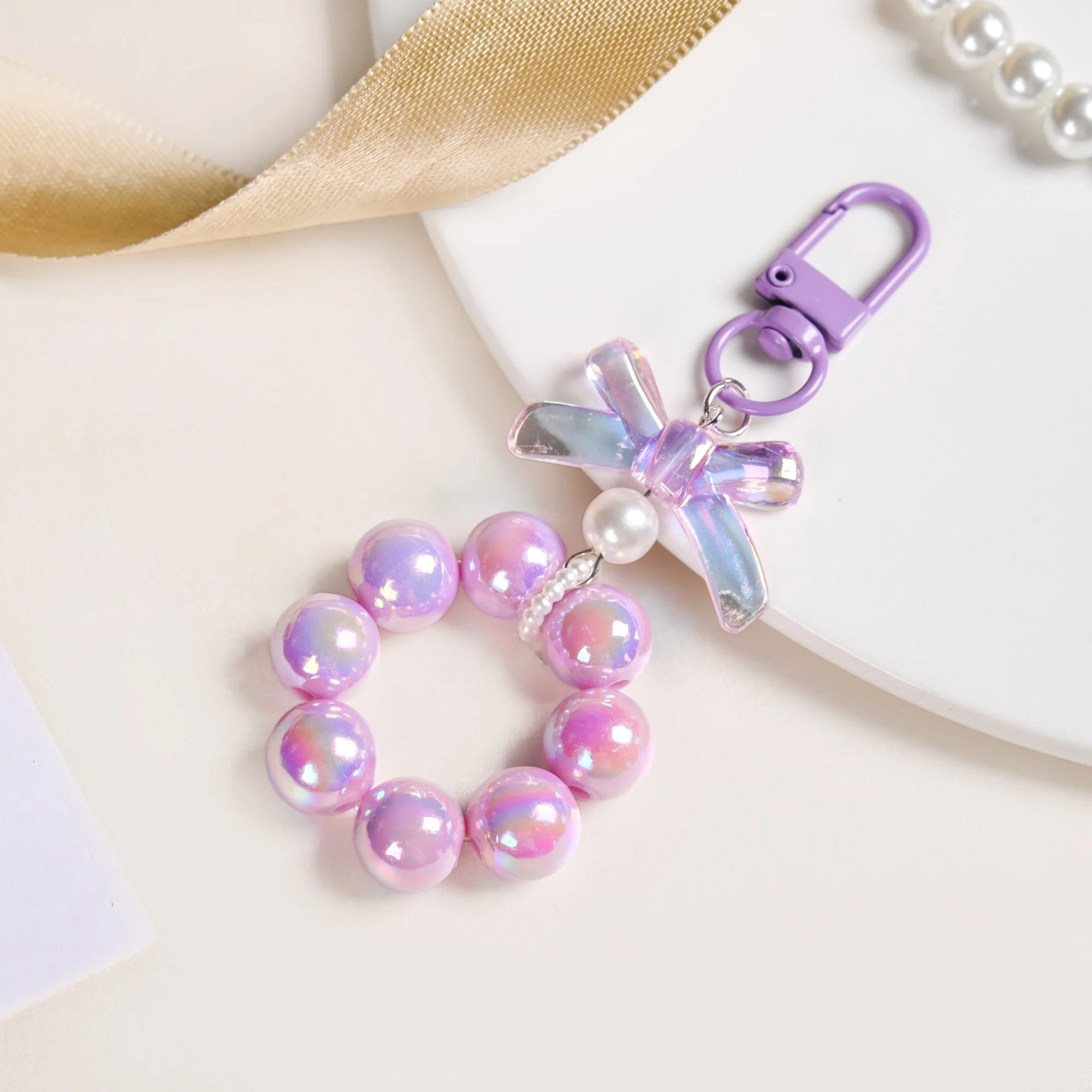 Purple Paradise Hoop Keychain