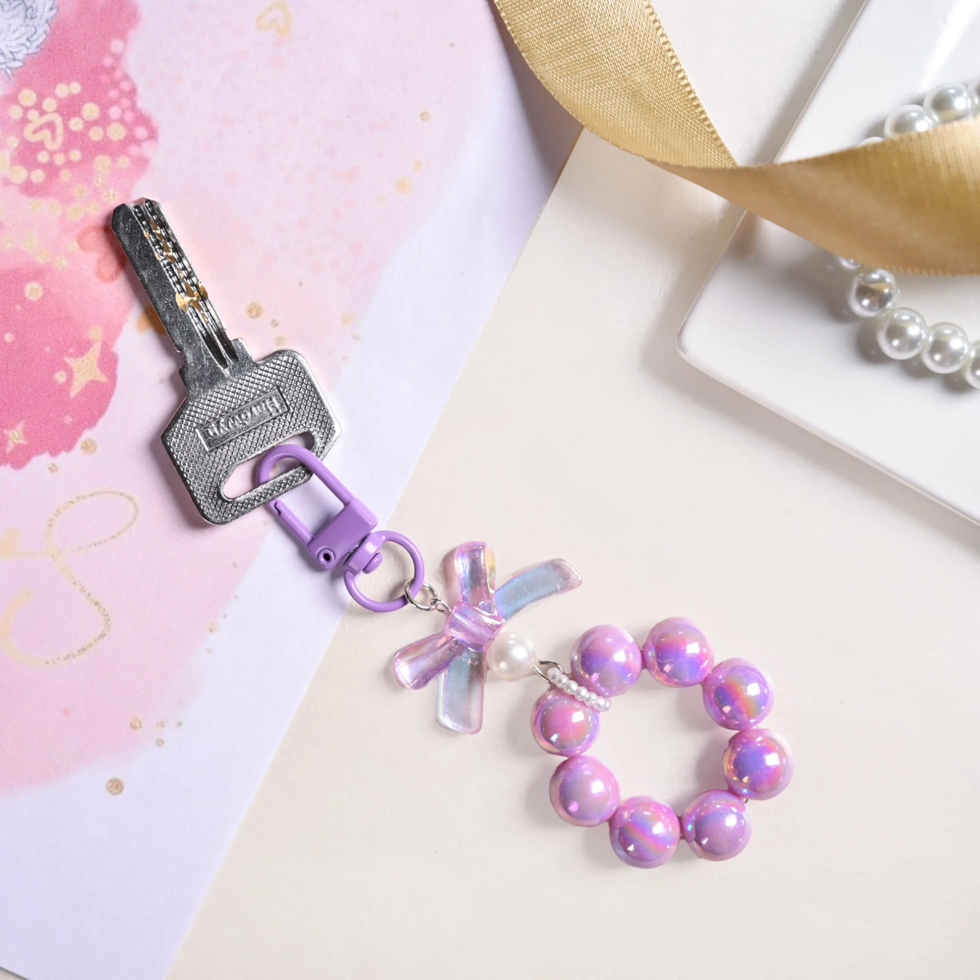 Purple Paradise Hoop Keychain - Image 3