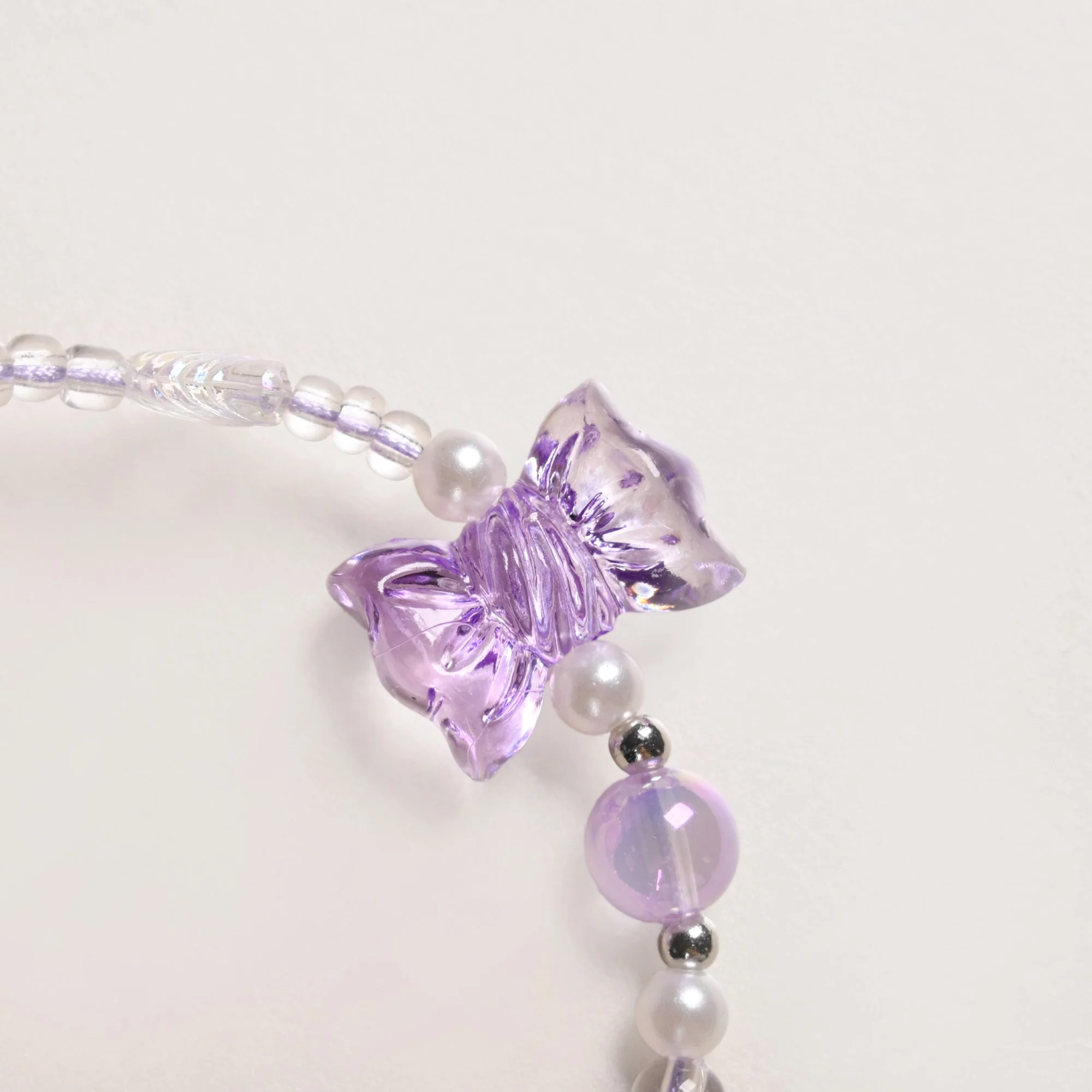 Purple Puff Pom Pom Phone Charm Strap - Image 6