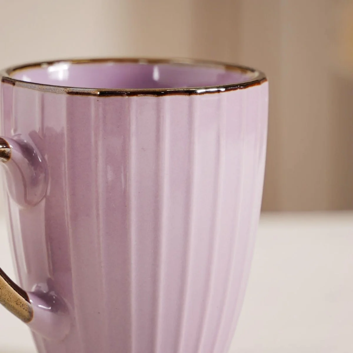 Nori Lined Tea Cup And Saucer Set Of 6 Lavender 250ml - Image 8