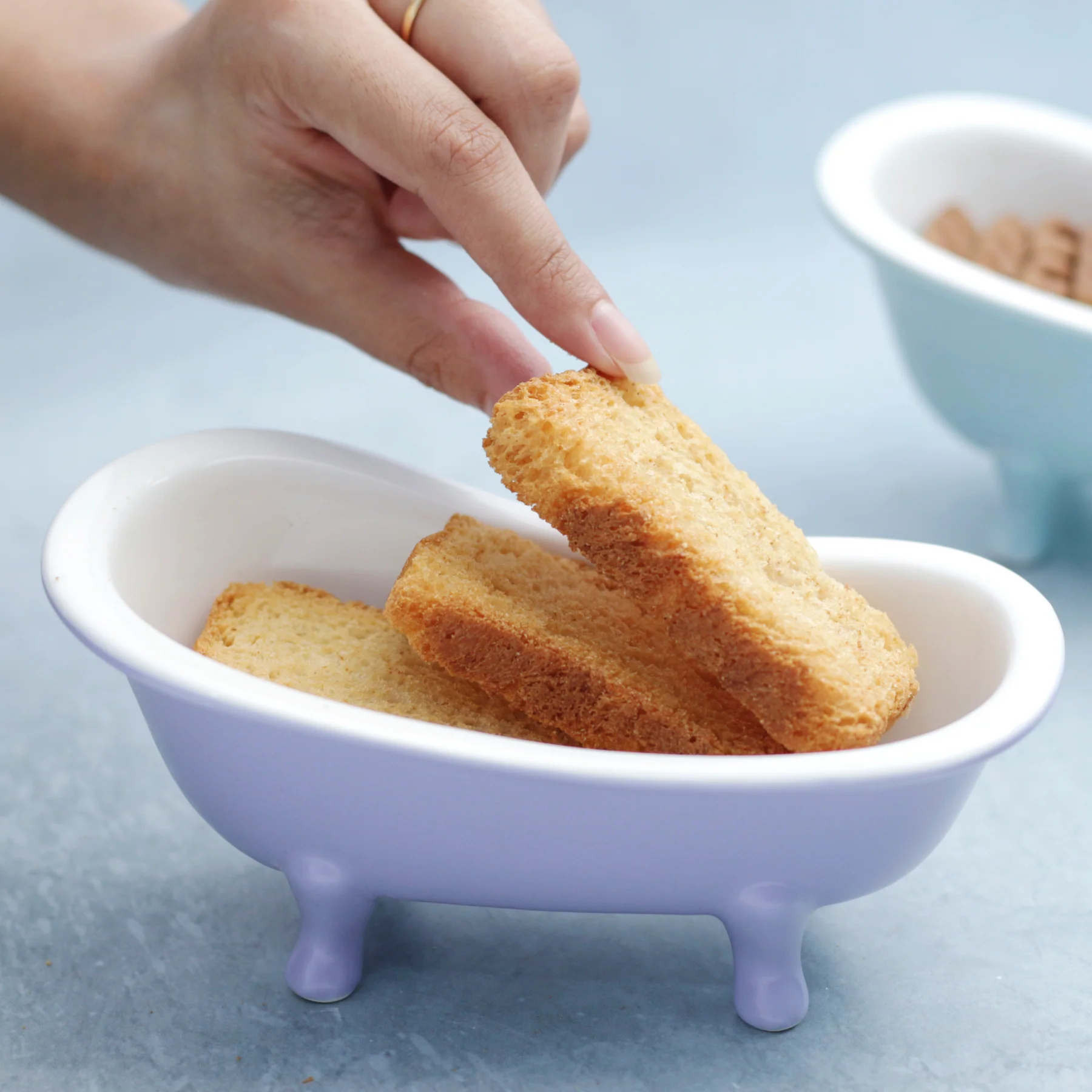 Purple Tub Ceramic Snack Bowl 200 ml - Image 5