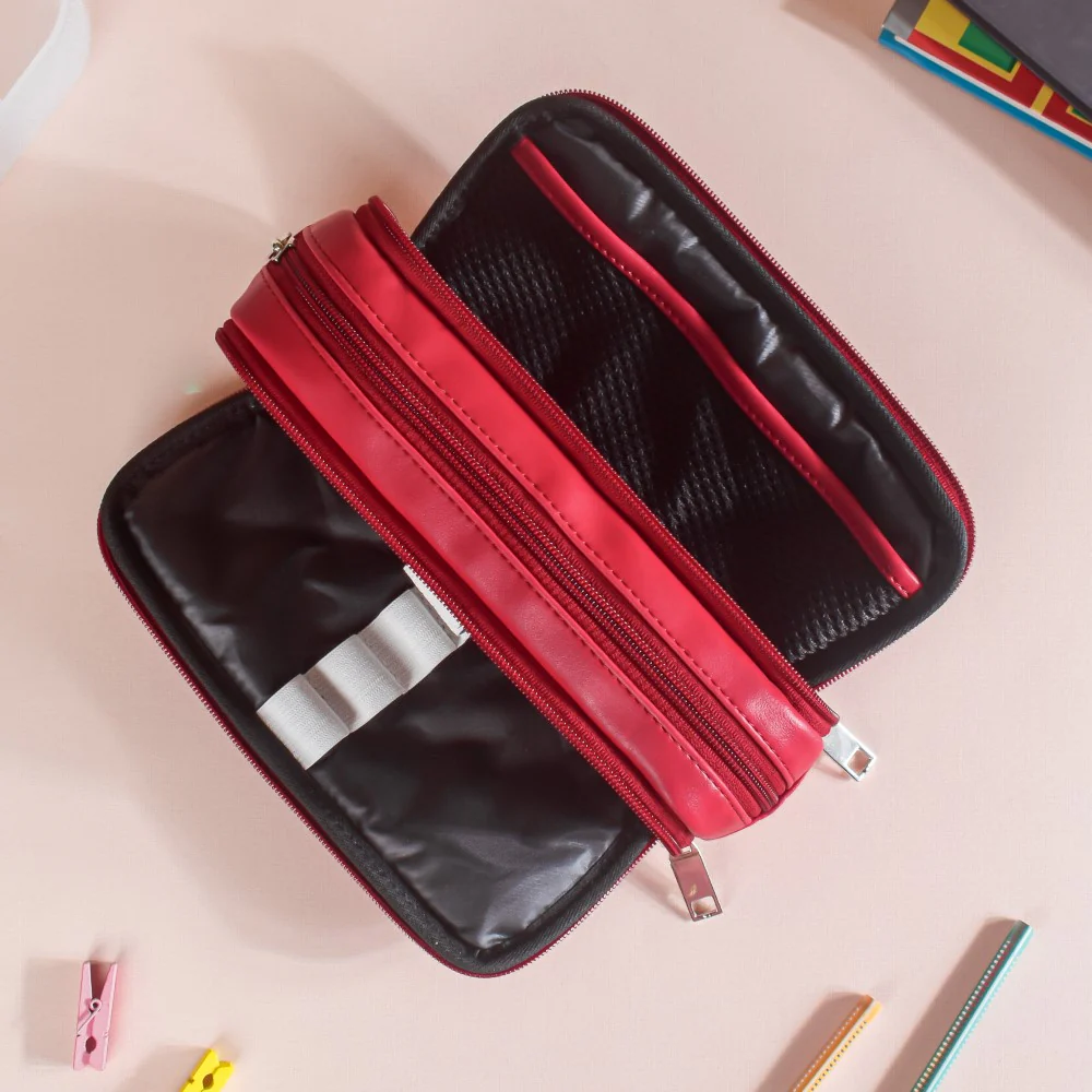 Multipurpose Stationery Bag Red - Image 5