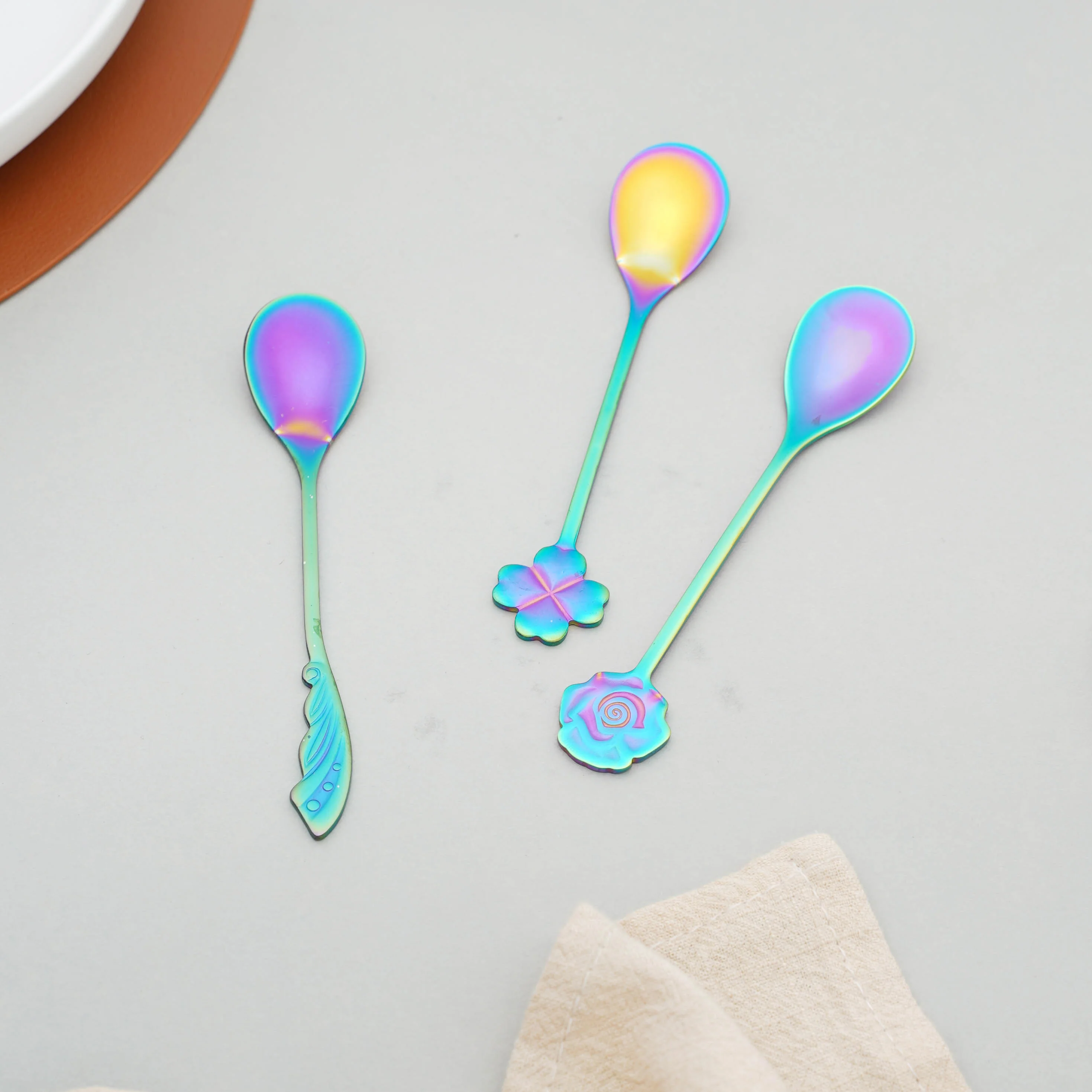 Quirky Steel Spoon Set of 3 - Image 2