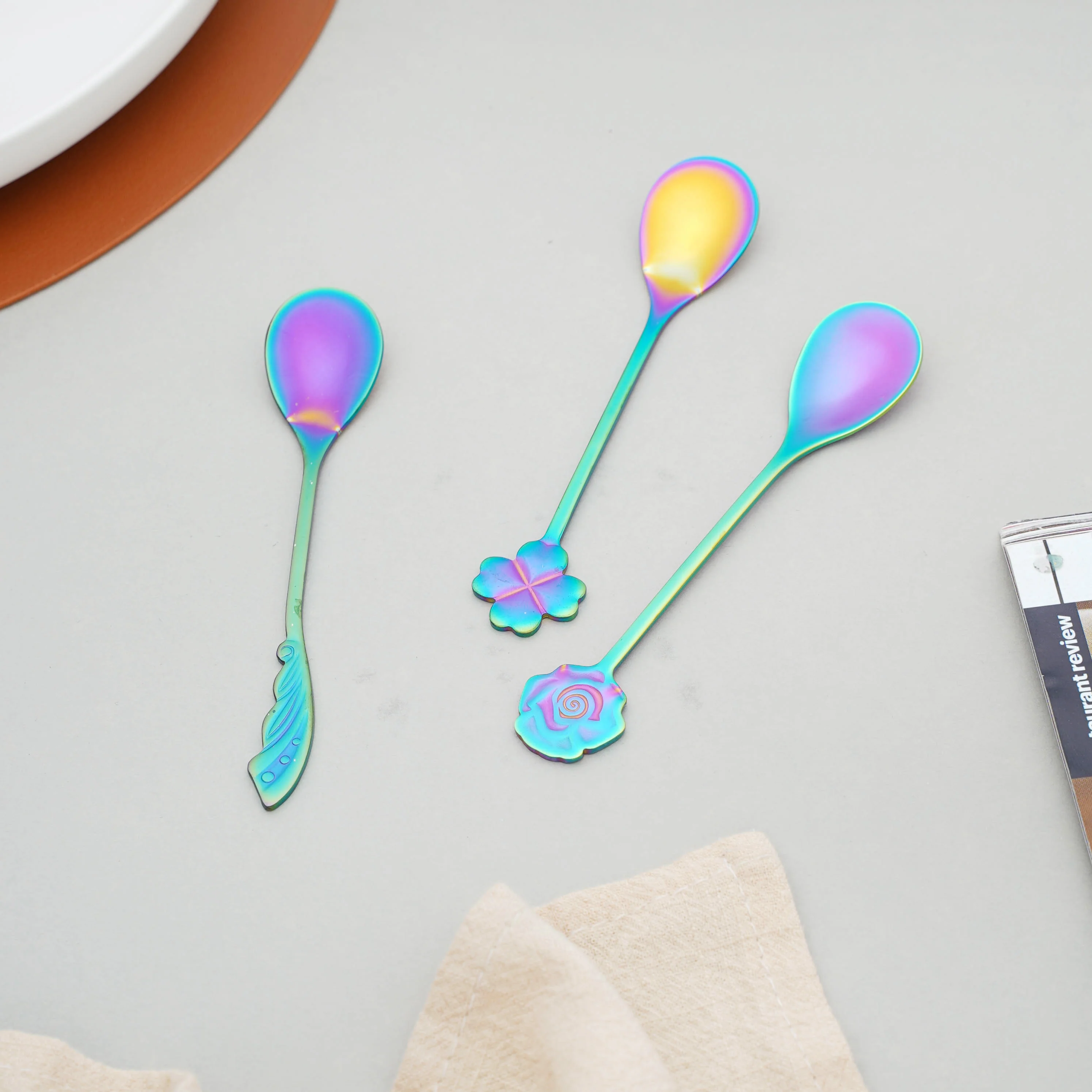 Quirky Steel Spoon Set of 3 - Image 3