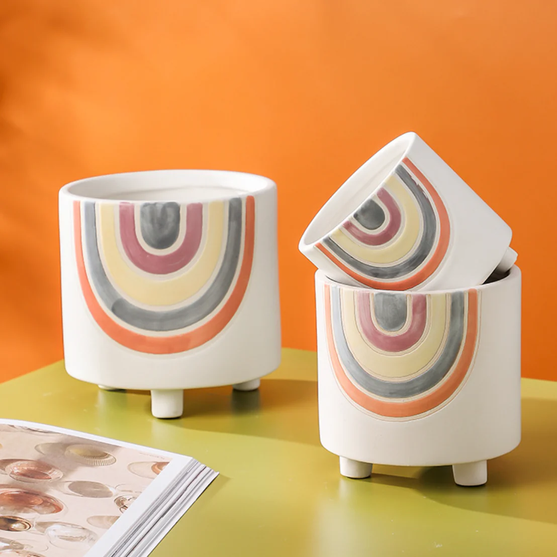 Rainbow Round Pot Small - Image 13