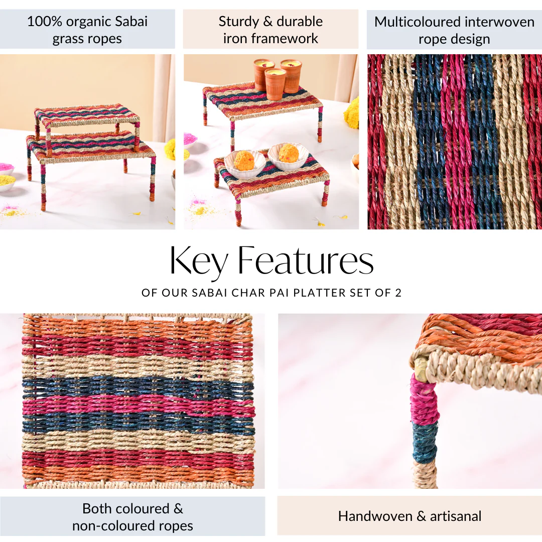Rainbow Sabai Char Pai Risers Set Of 2 - Image 5