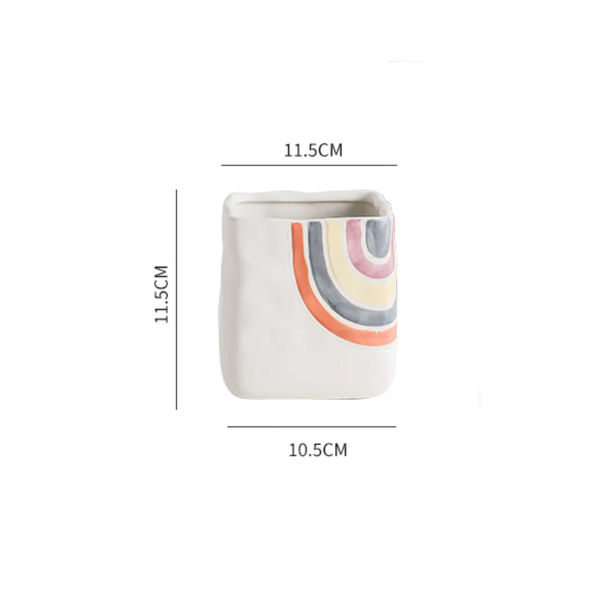 Rainbow Square Pot Small - Image 11