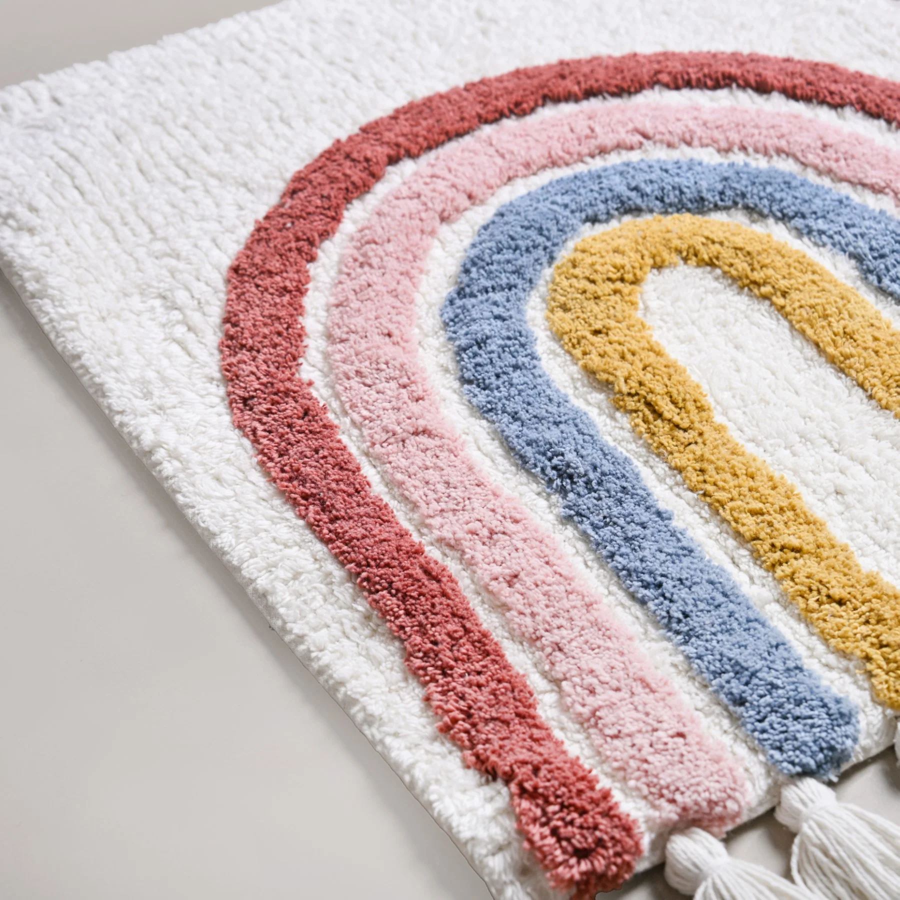 Rainbows With Tassels Cotton Anti Slip Floor Mat 84x51cm - Image 4