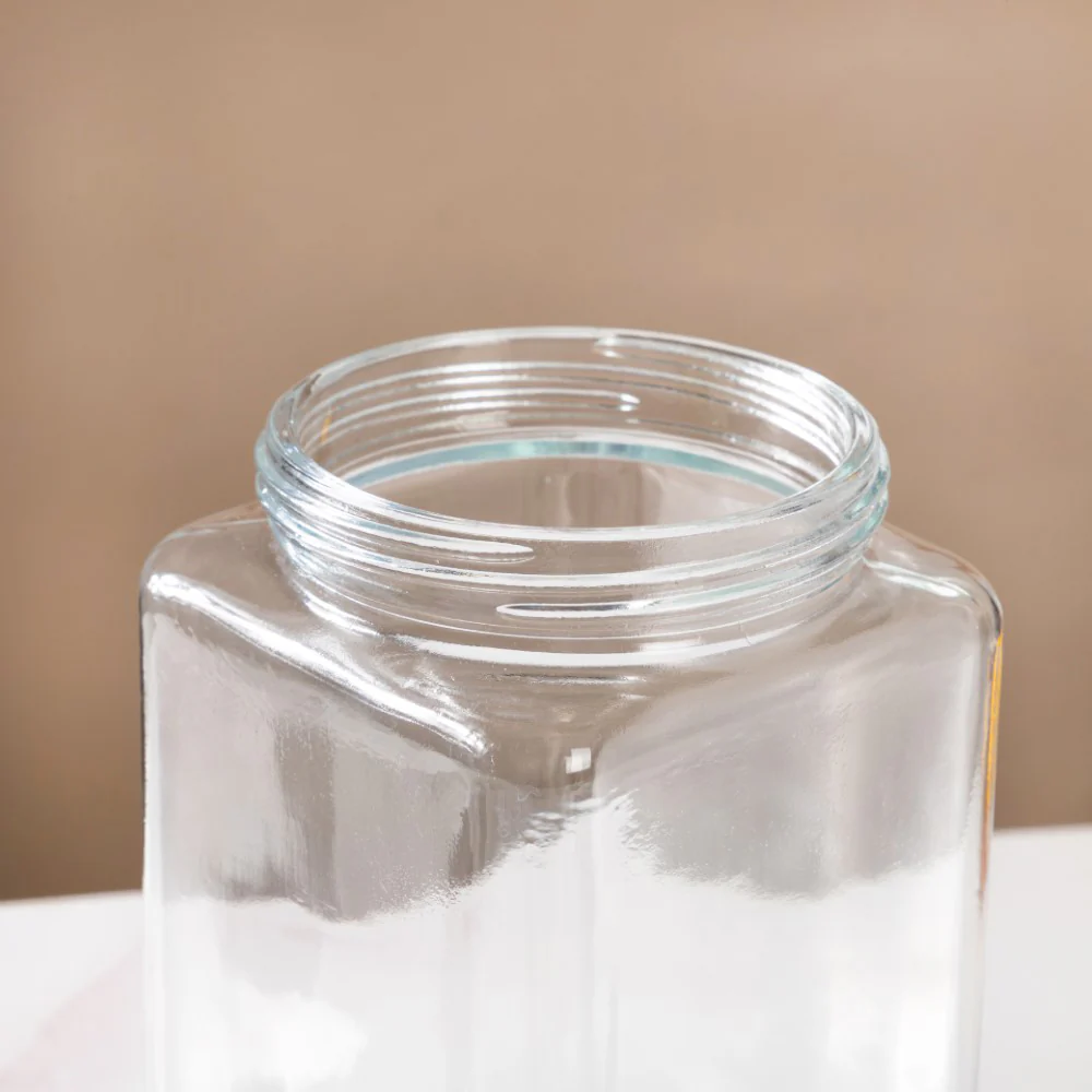 Rectangular Glass Jar With Lid 2 Litre Set Of 2 - Image 5