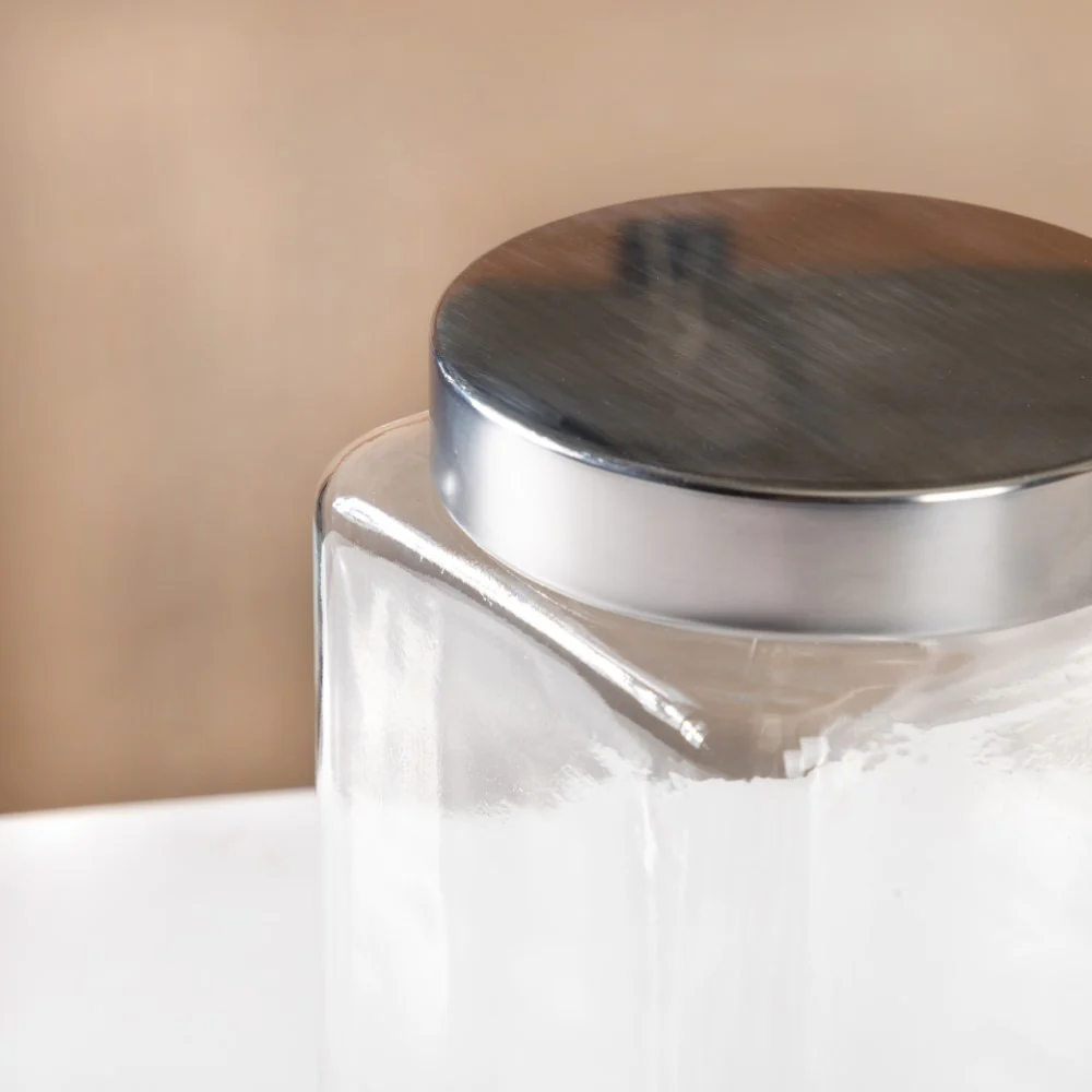 Rectangular Glass Jar With Lid 2 Litre Set Of 2 - Image 6